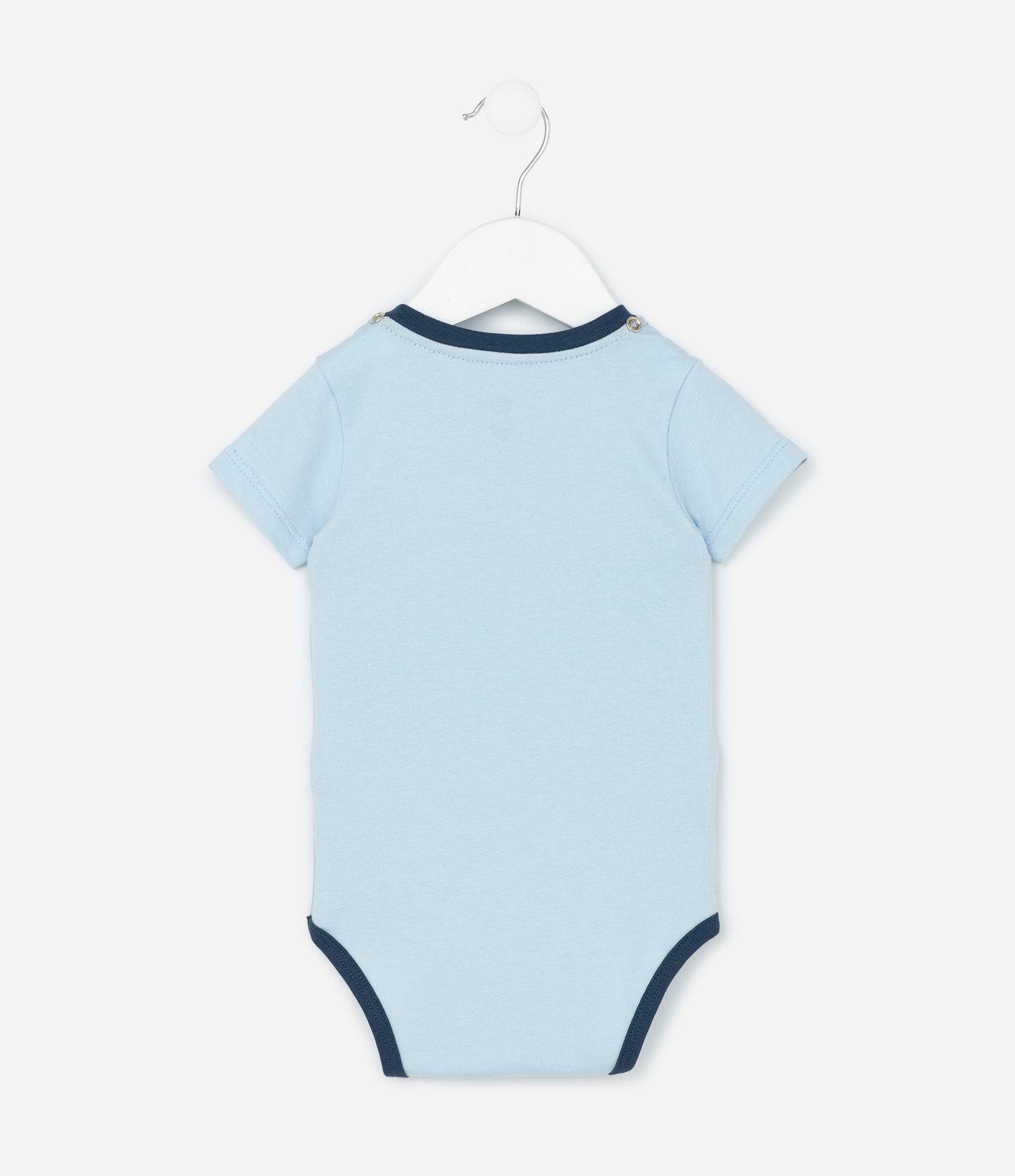 Body Infantil com Estampa Super Homem e Capa - Tam 0 a 18 Meses Azul 3