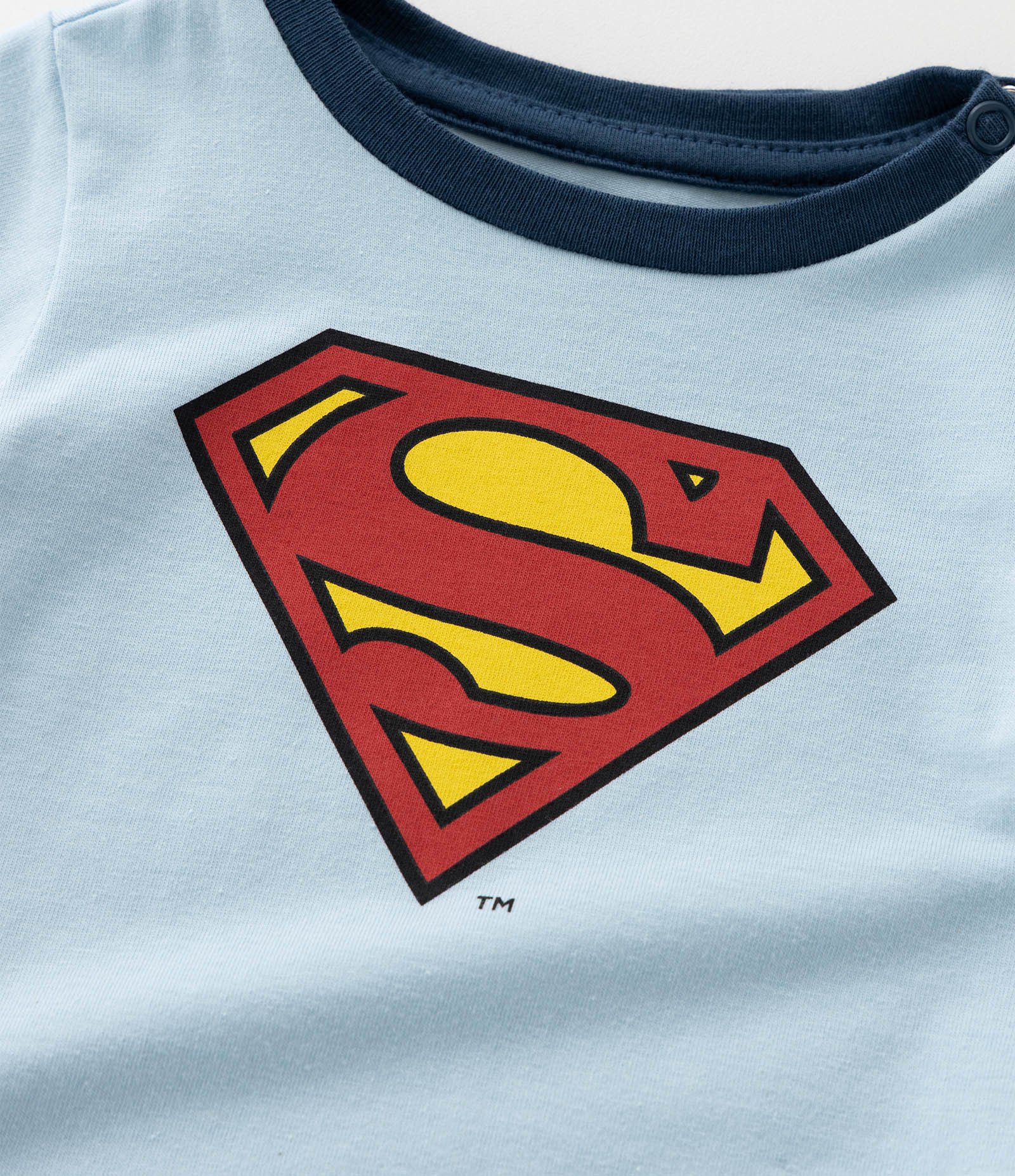 Body Infantil com Estampa Super Homem e Capa - Tam 0 a 18 Meses Azul 6