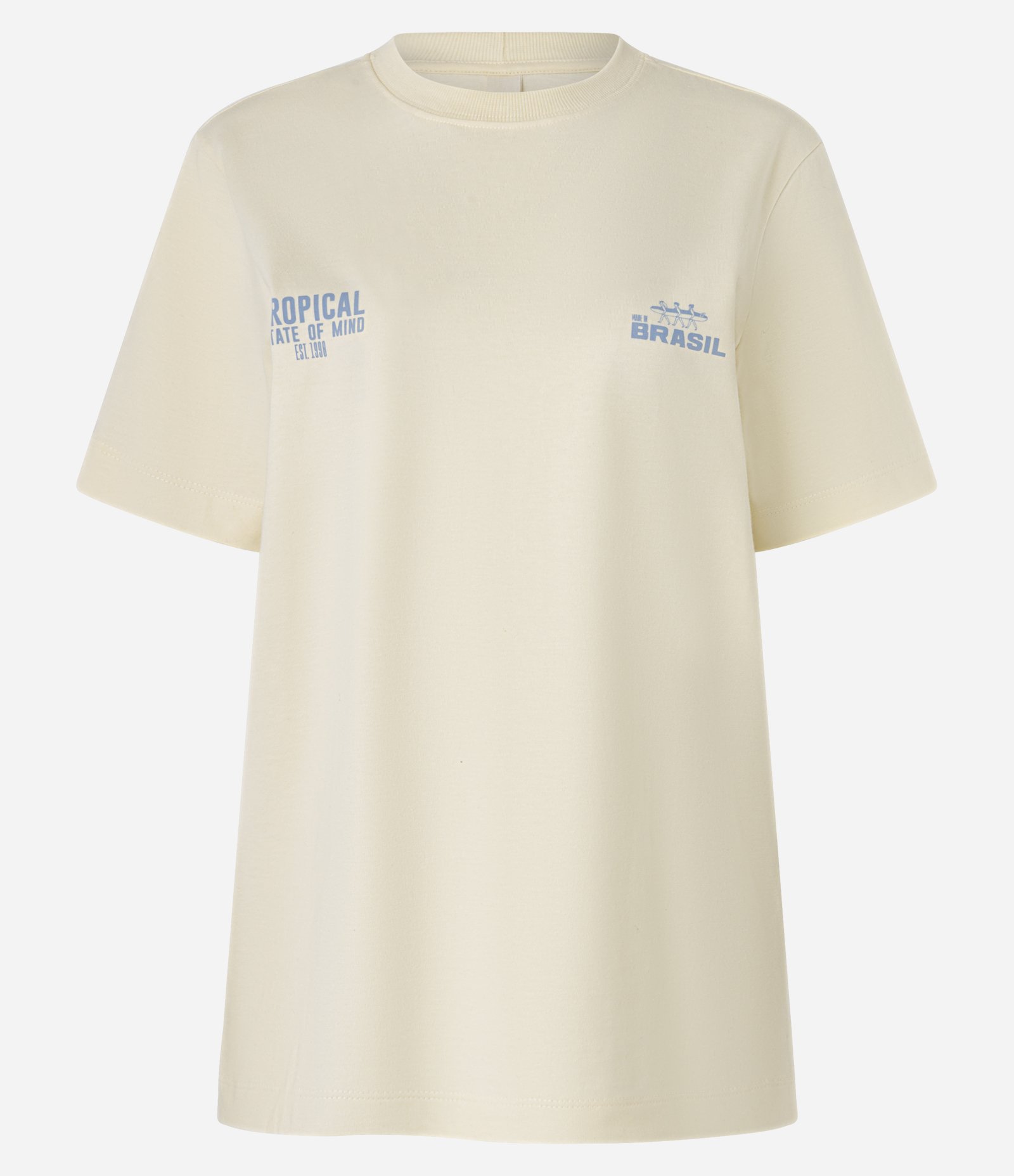 Camiseta T-Shirt Slim com Lettering Brasil Tropical Amarelo 5