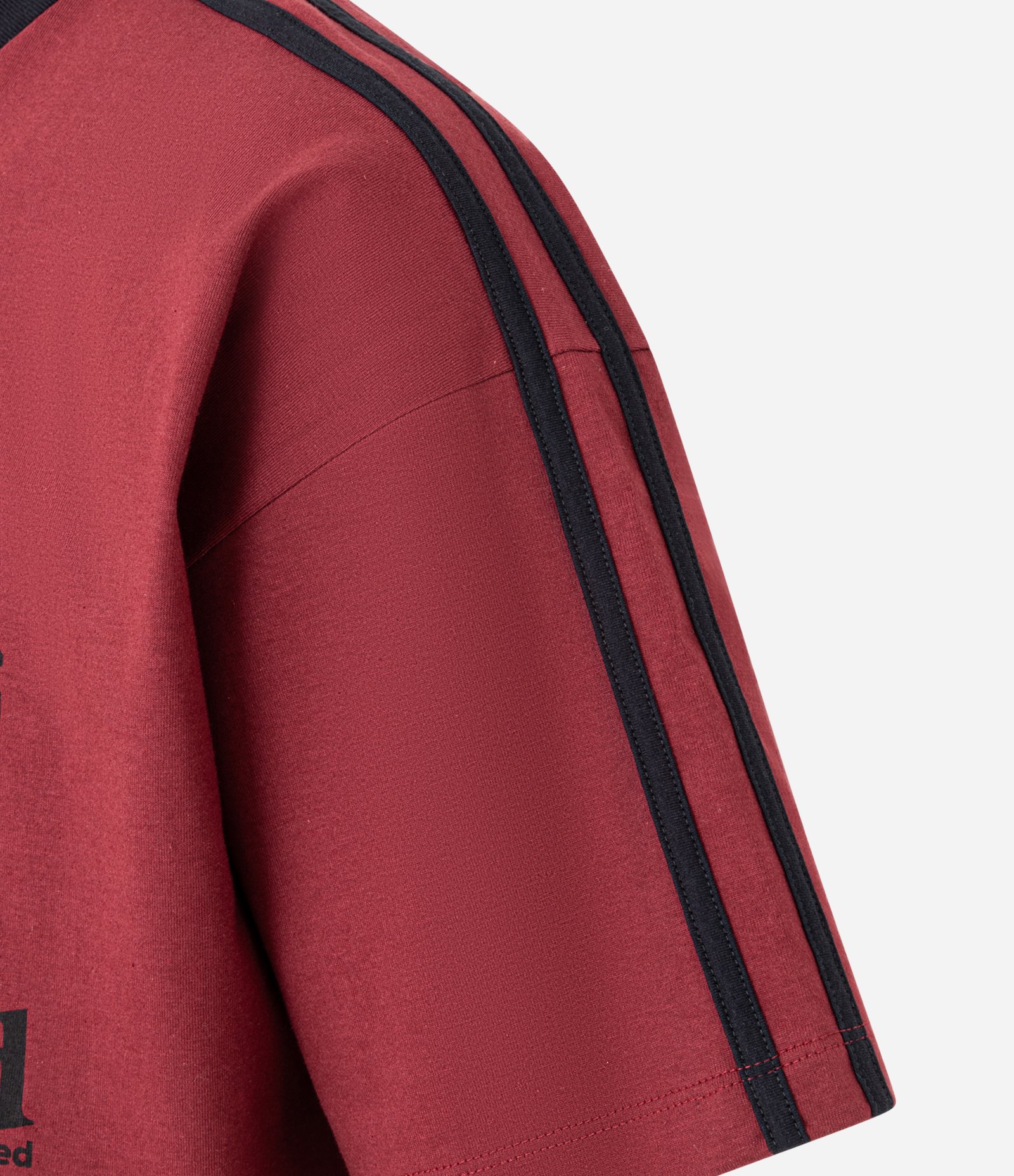 Camiseta Esportiva Oversized em Algodão com Estampa Localizada e Lettering Bordô 2