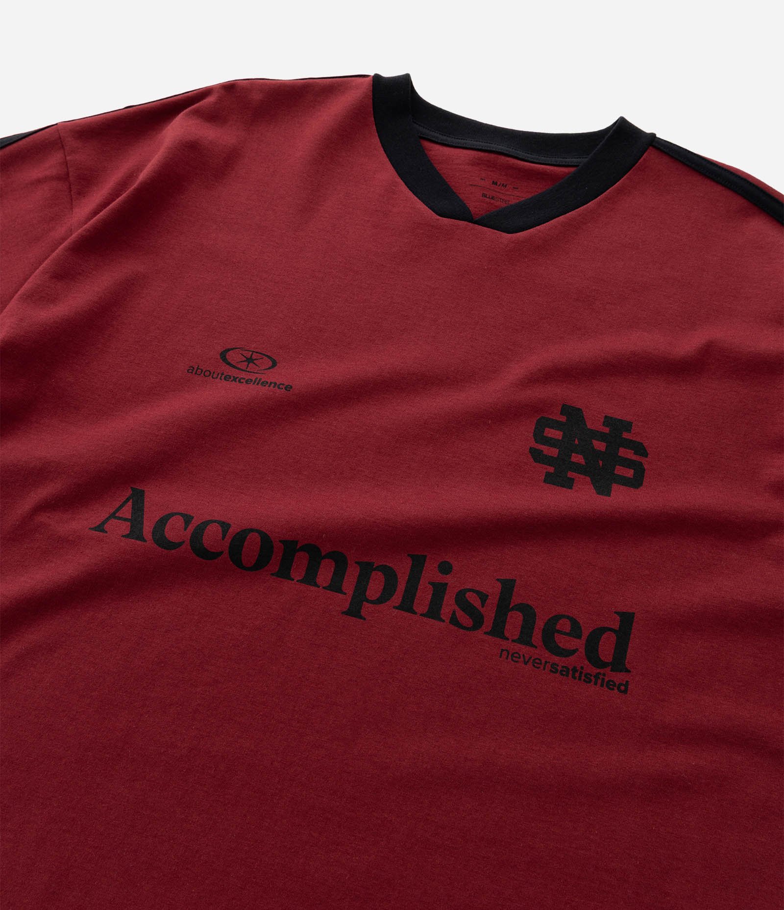 Camiseta Esportiva Oversized em Algodão com Estampa Localizada e Lettering Bordô 9