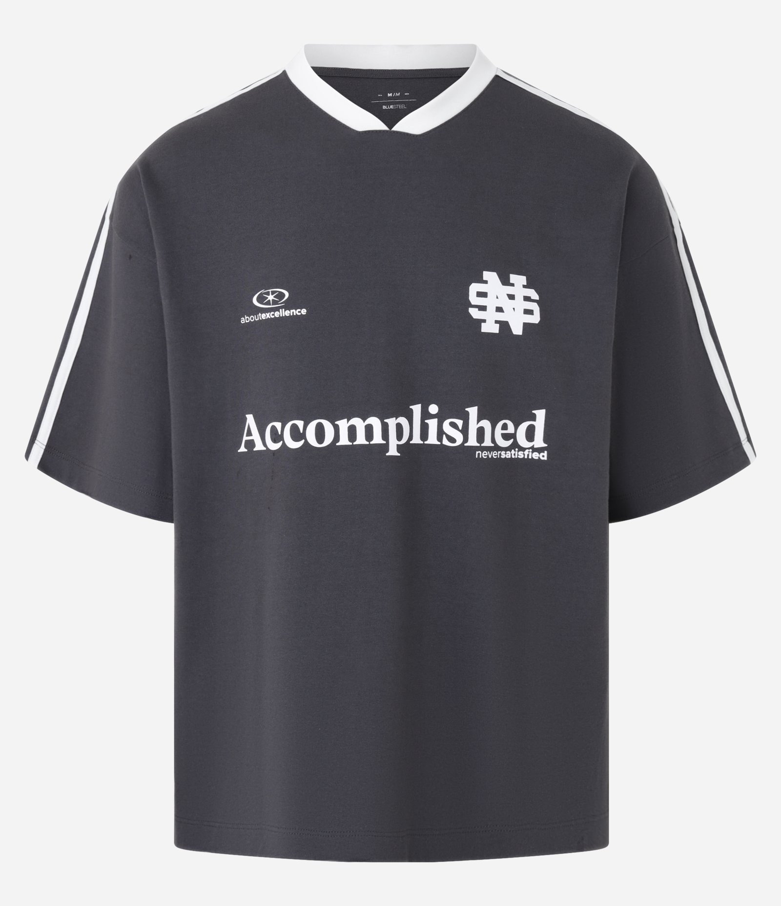 Camiseta Esportiva Oversized em Algodão com Estampa Localizada e Lettering Cinza 7