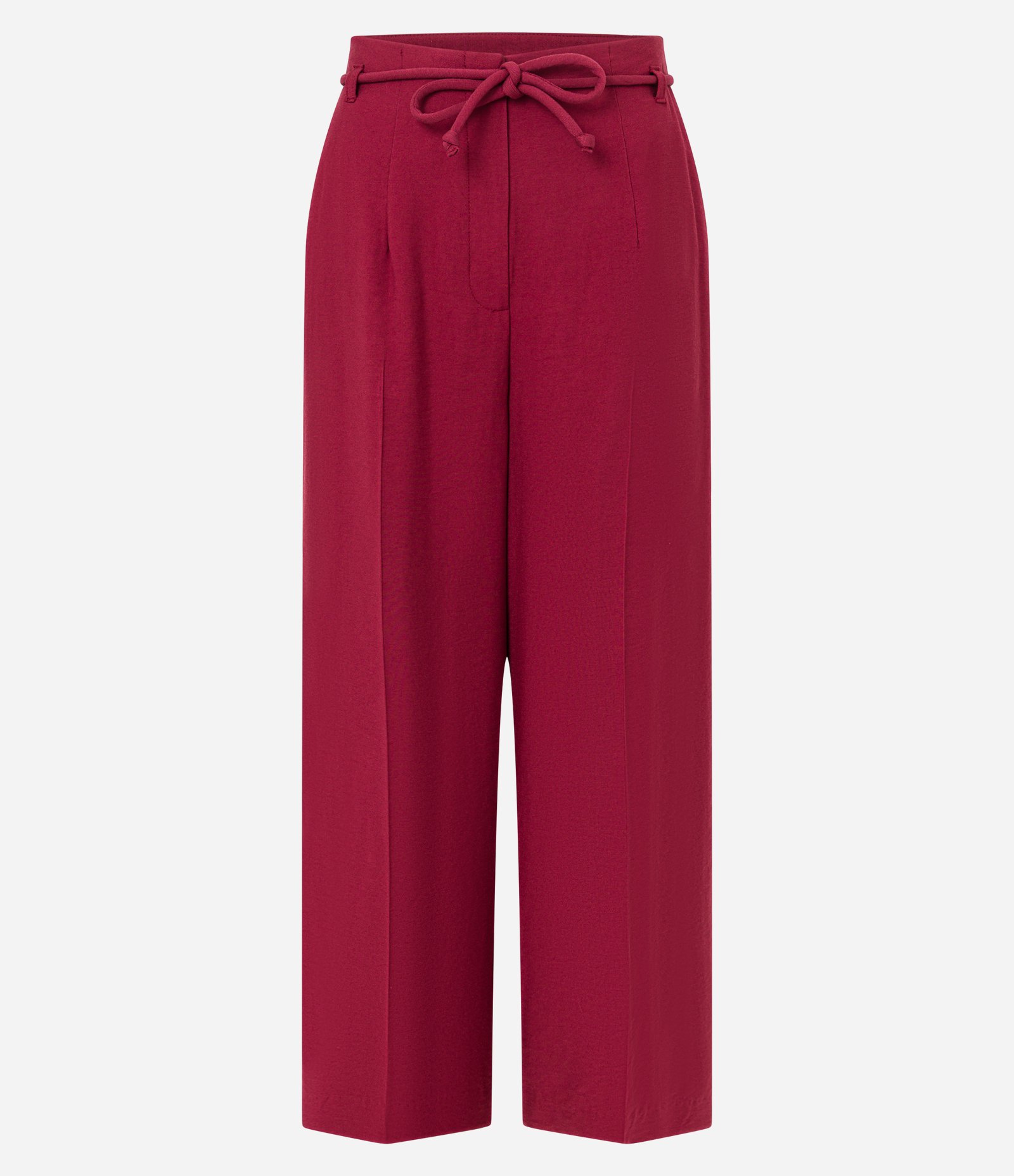 Calça Pantacourt com Corte Alfaiatado e Amarração Vermelho 5