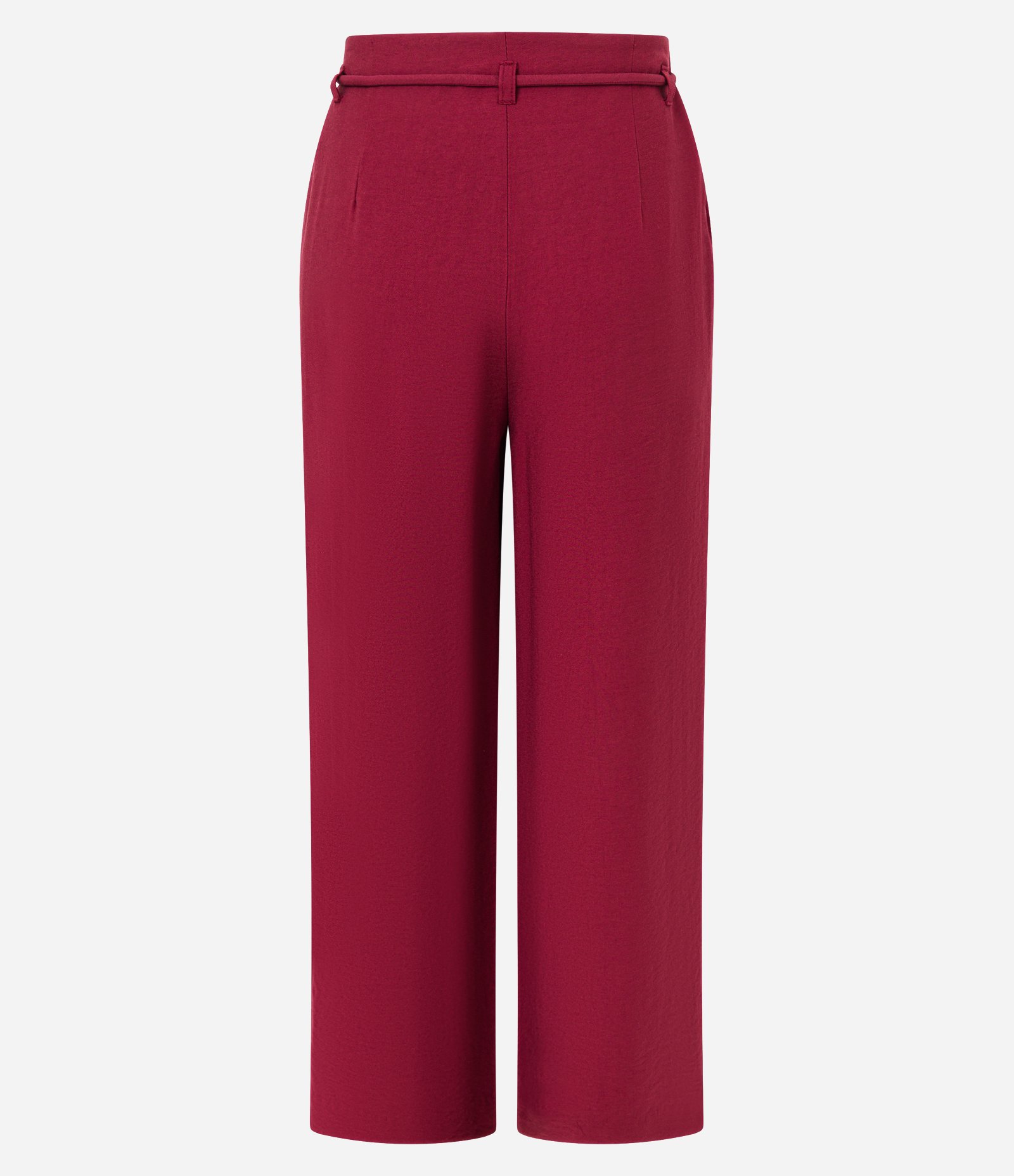 Calça Pantacourt com Corte Alfaiatado e Amarração Vermelho 6