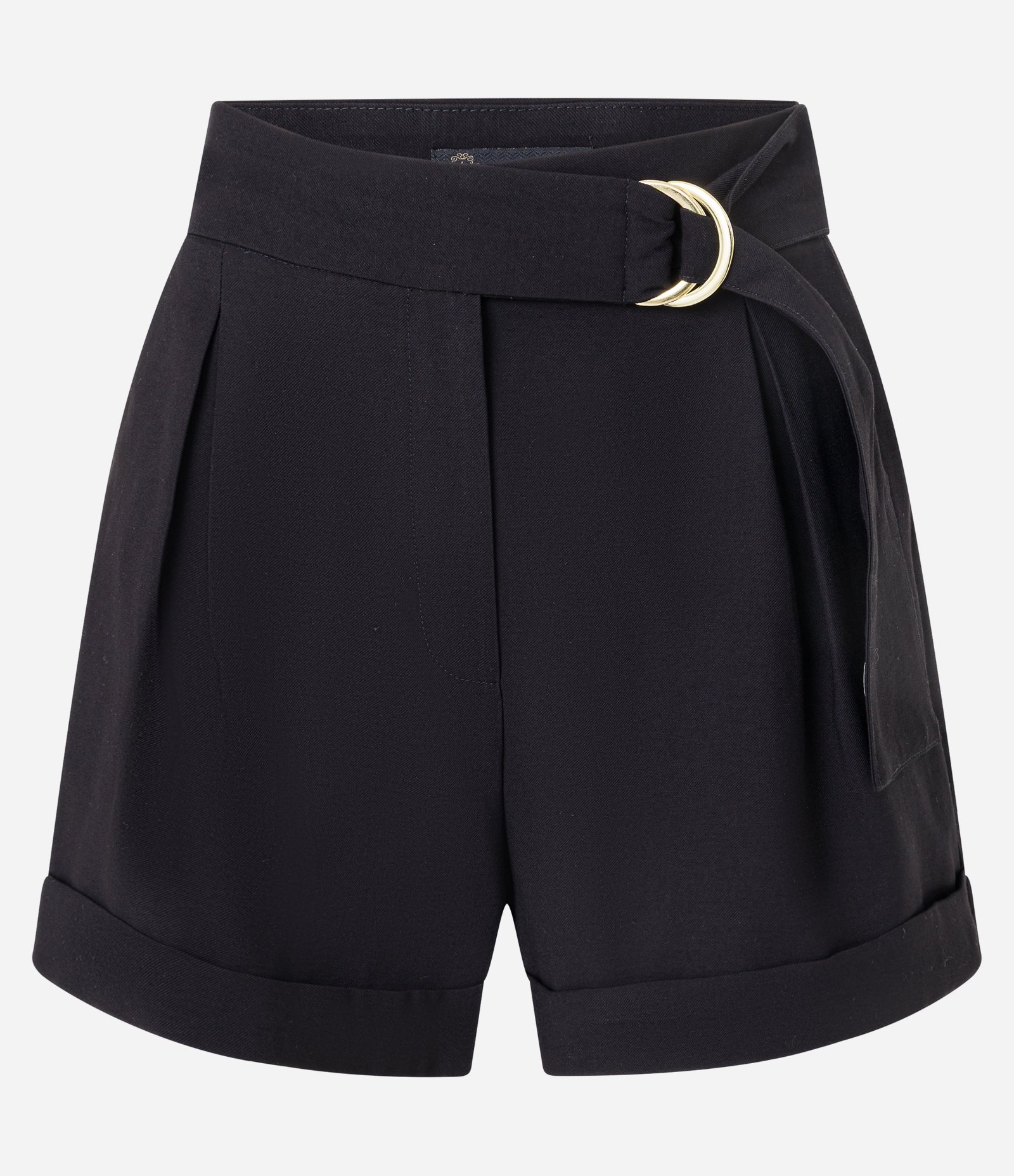 Short Alfaiatado Cintura Alta em Viscose Twill com Cinto Preto 5