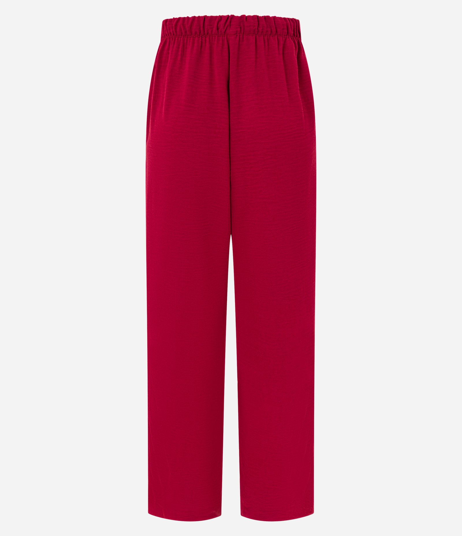 Calça Pantalona em Airflow com Elástico e Amarração no Cós Vermelho 6