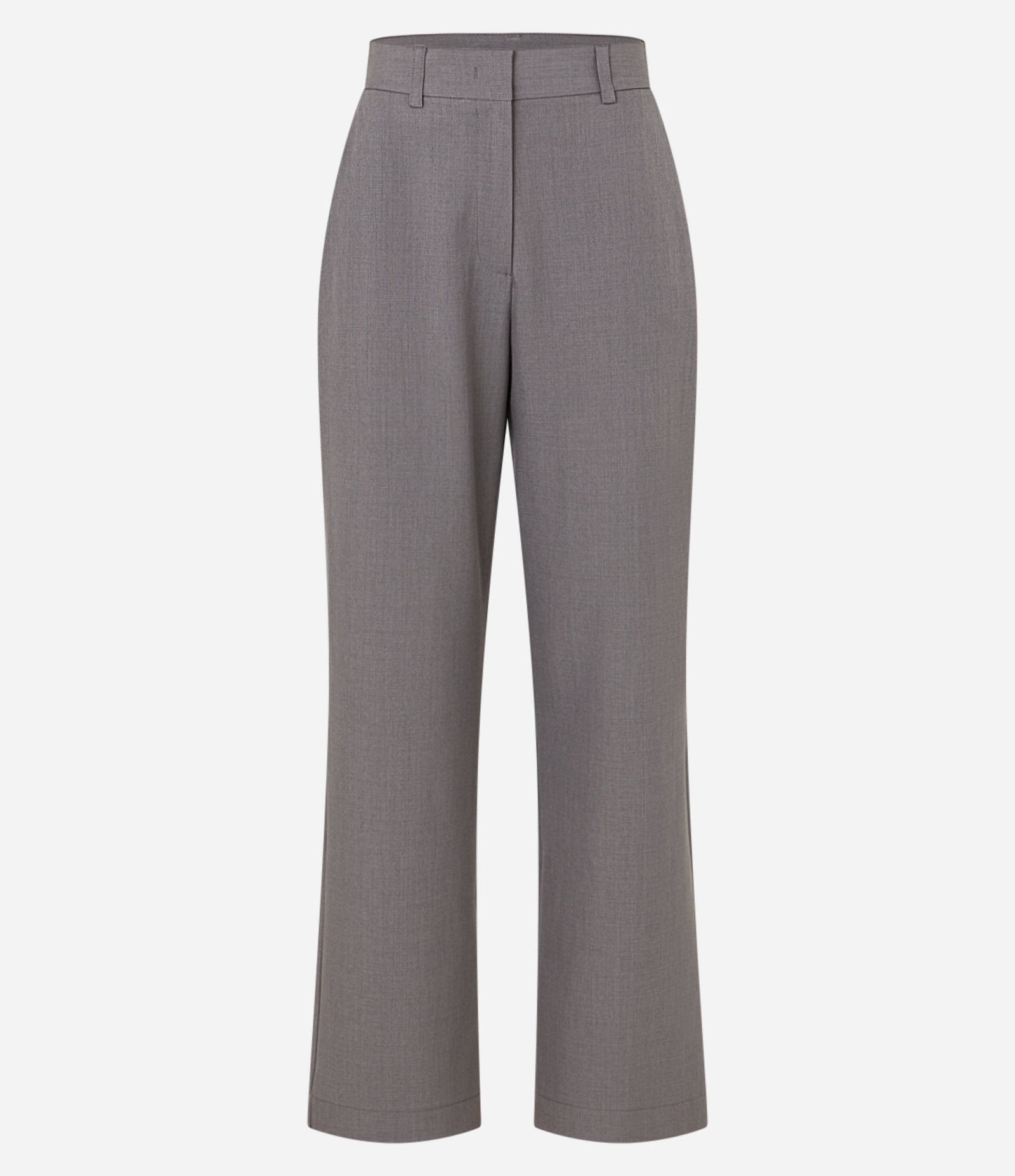 Calça Reta em Alfaiataria com Ganchinho no Cós Cinza 6