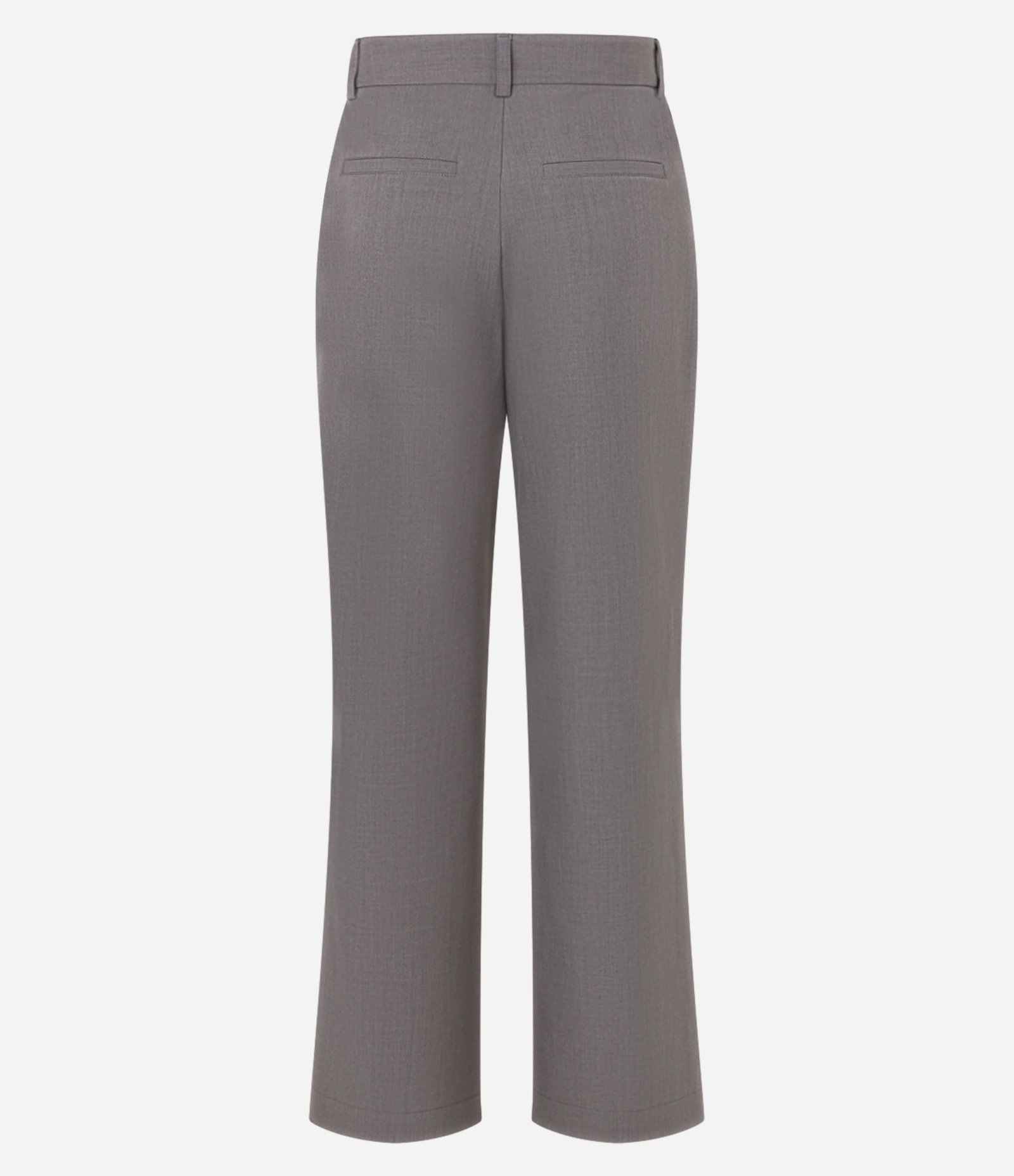 Calça Reta em Alfaiataria com Ganchinho no Cós Cinza 7