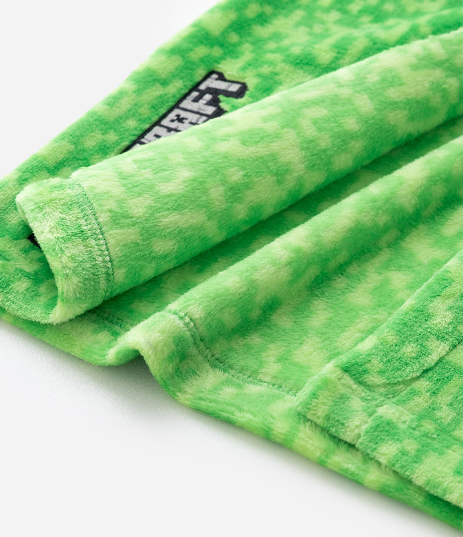 Roupão Infantil com Estampa Minecraft e Capuz Interativo - Tam 5 a 16 Anos Verde 3