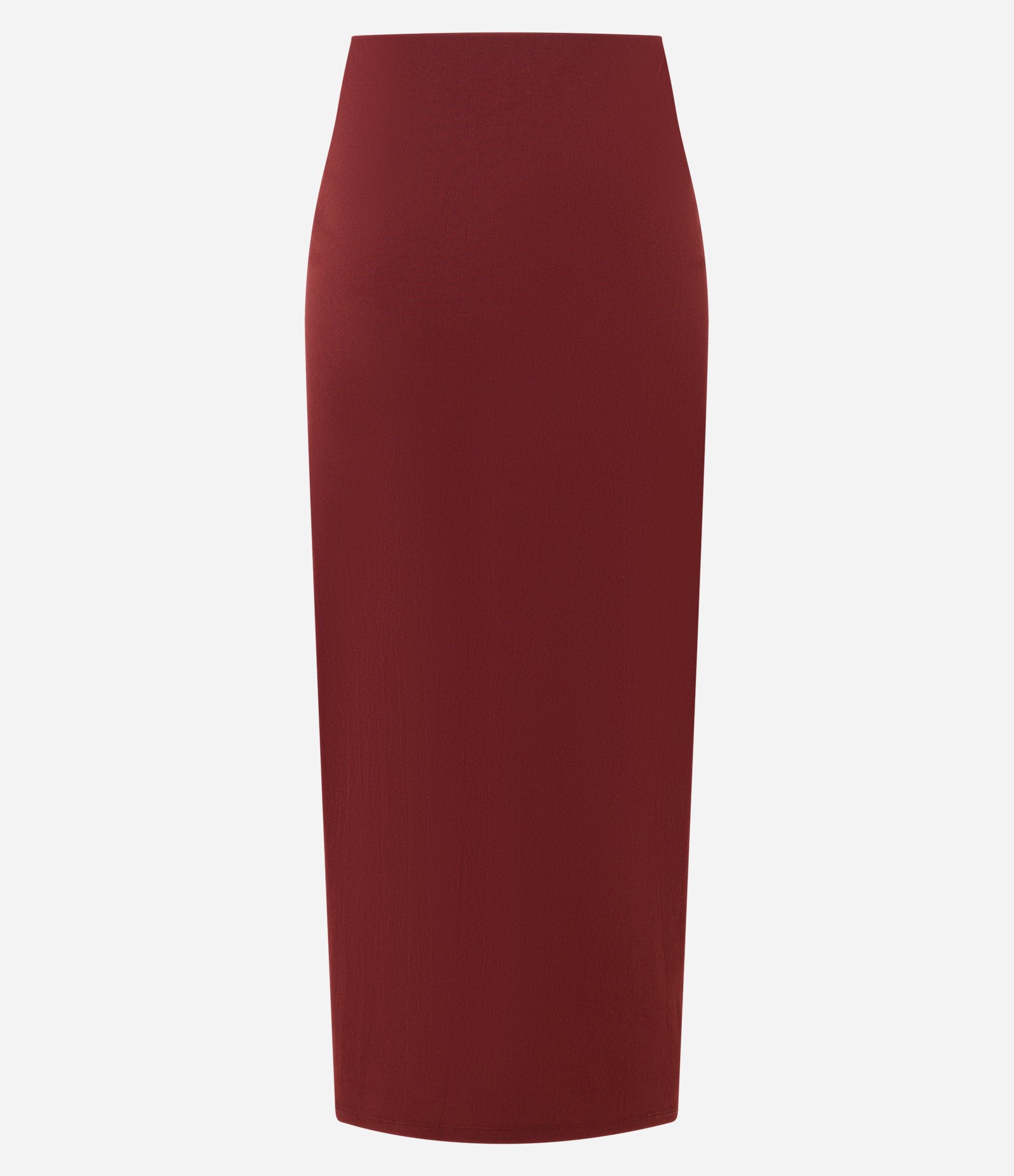 Saia Ajustada Midi em Bengaline com Franzido Bordô 6