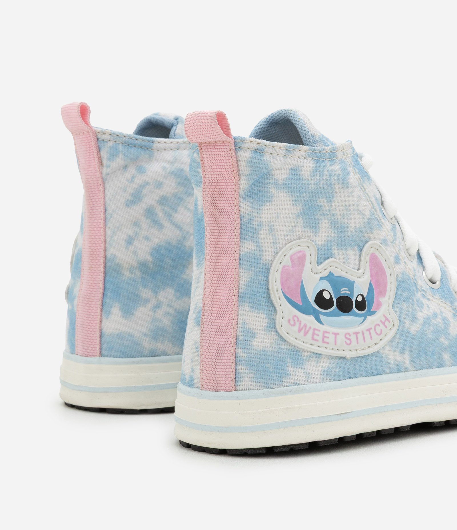 Tênis Abotinado Infantil com Estampa Tie Dye e Patch Stitch - Tam 28 ao 34 Azul 2