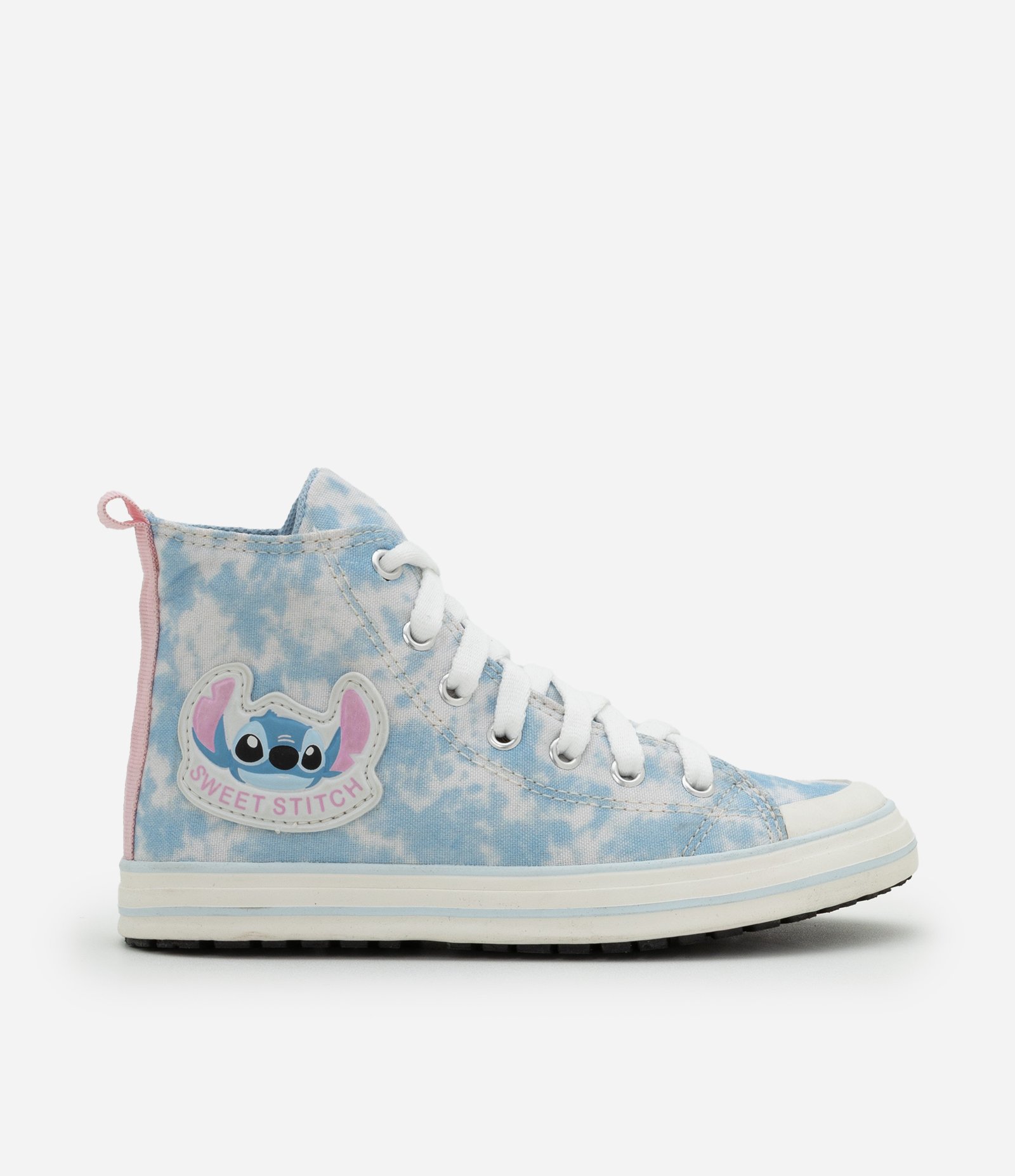 Tênis Abotinado Infantil com Estampa Tie Dye e Patch Stitch - Tam 28 ao 34 Azul 5