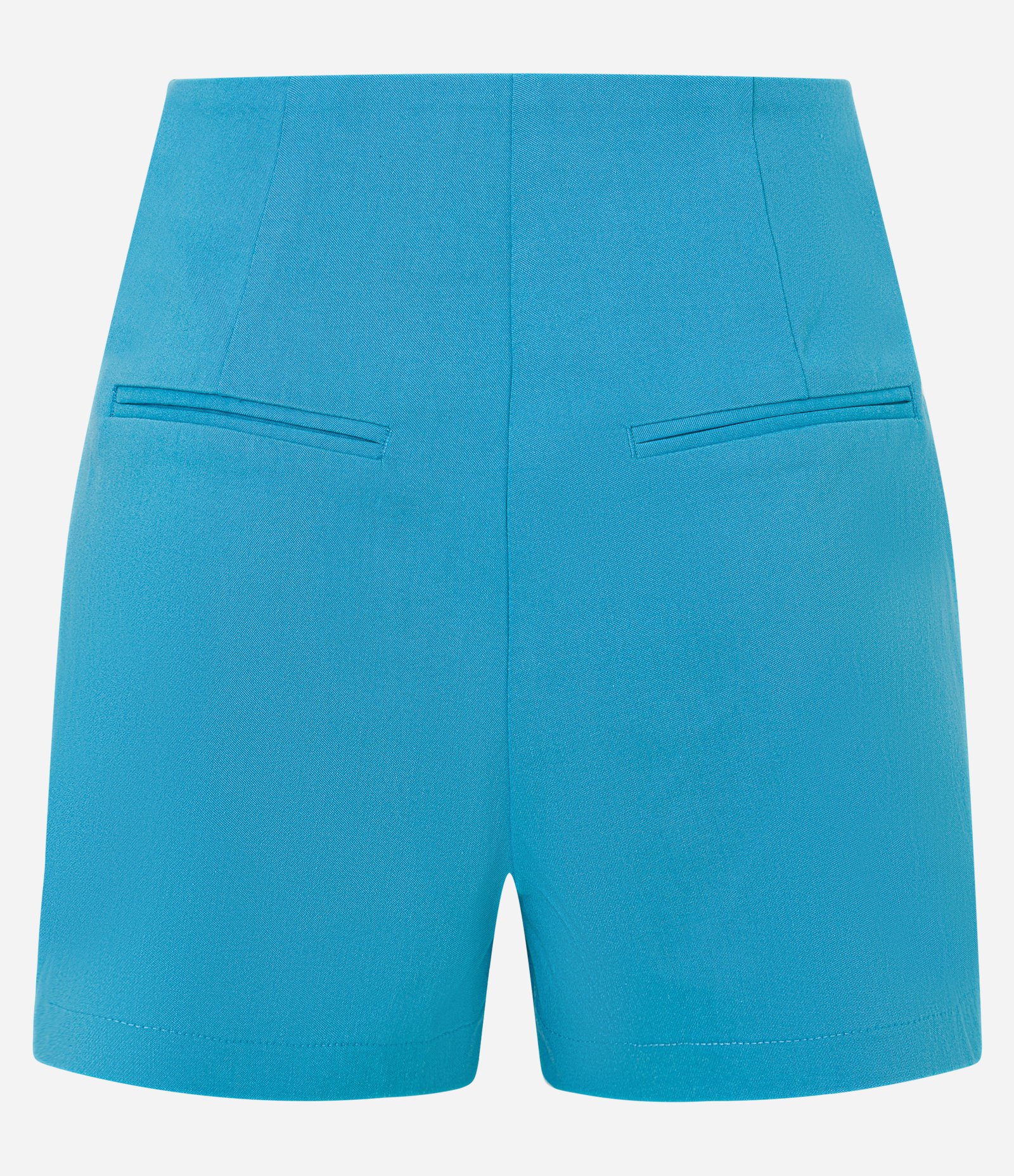 Short Saia em Bengaline com Sobreposição Azul 2