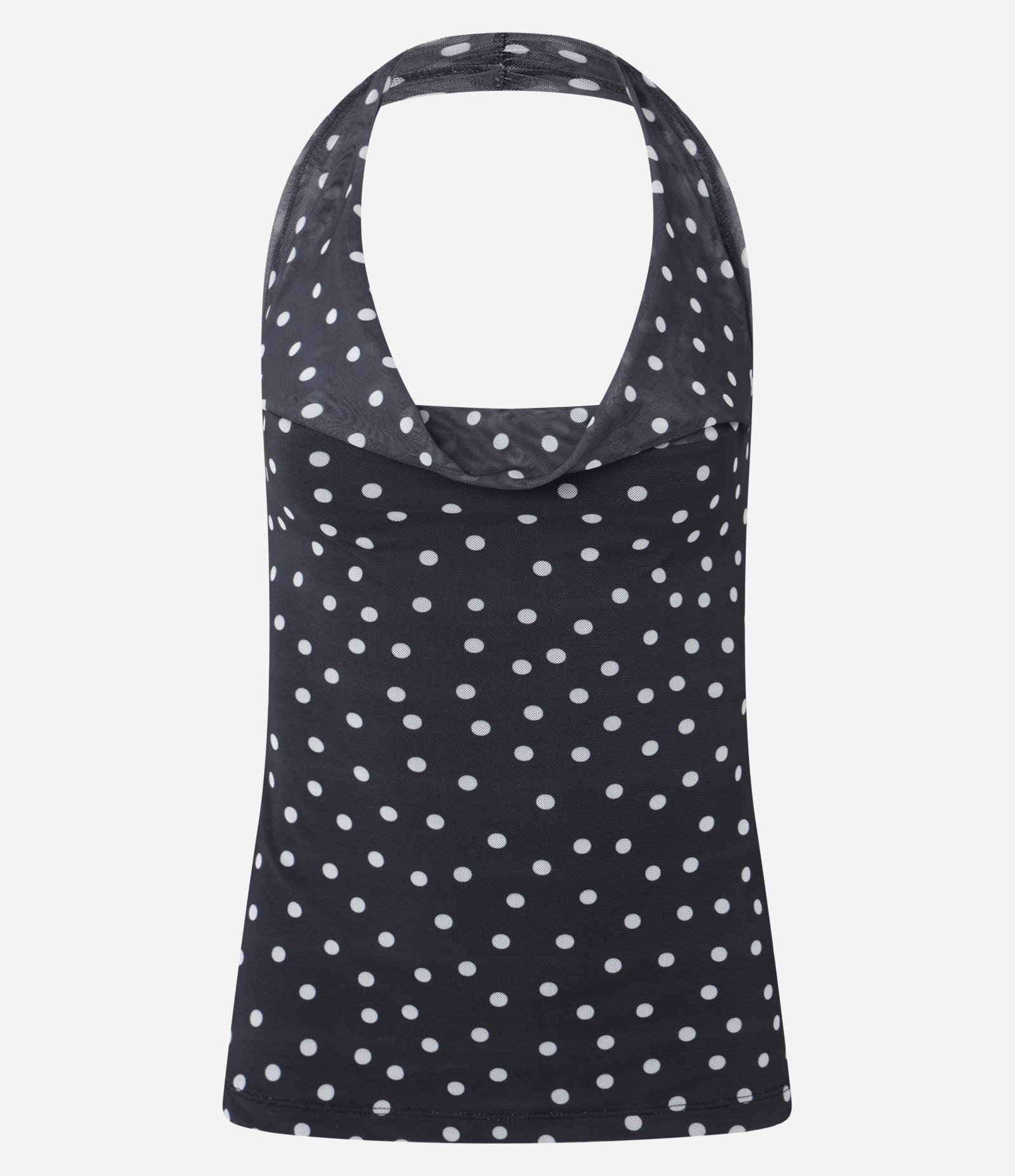 Blusa em Tule Frente Única Poá Preto 4