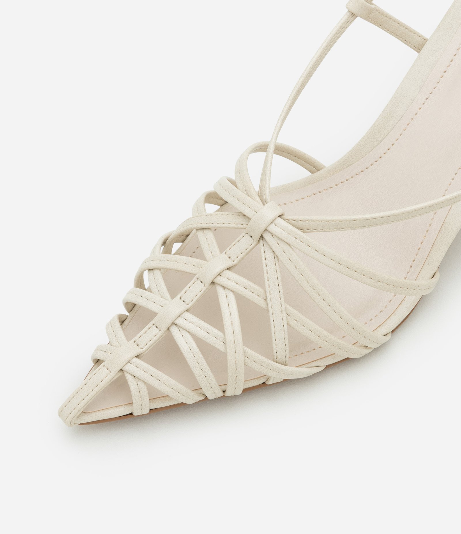 Sapato Scarpin Slingback com Multi Tiras Off White 4