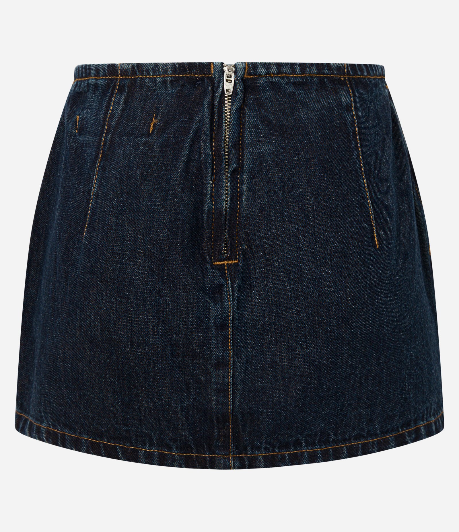 Saia Curta em Jeans com Cinto Largo Afivelado Escuro 7