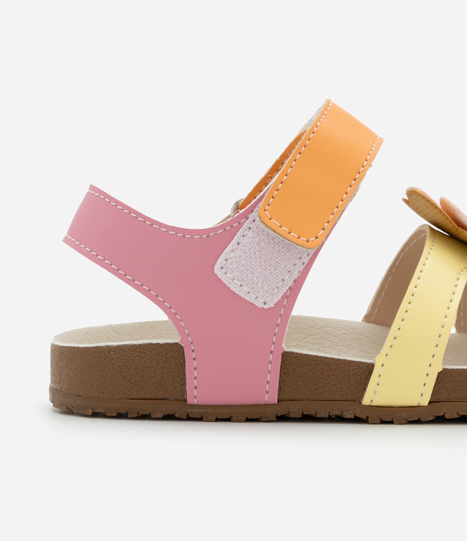 Sandália Infantil com Florzinhas Aplicadas - Tam 20 ao 21 Multicores 5