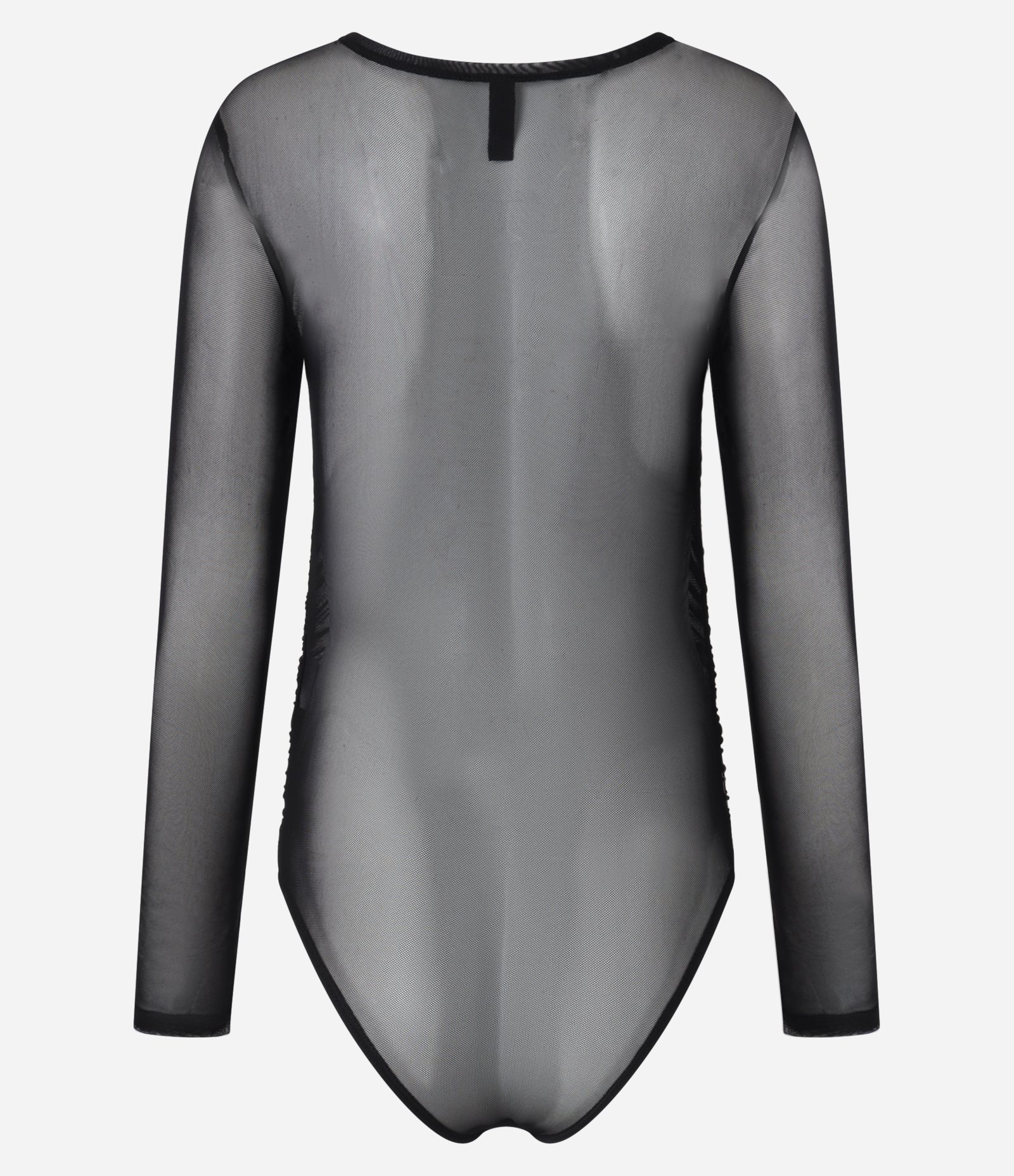 Body em Tule Texturizado com Franzidos Preto 8