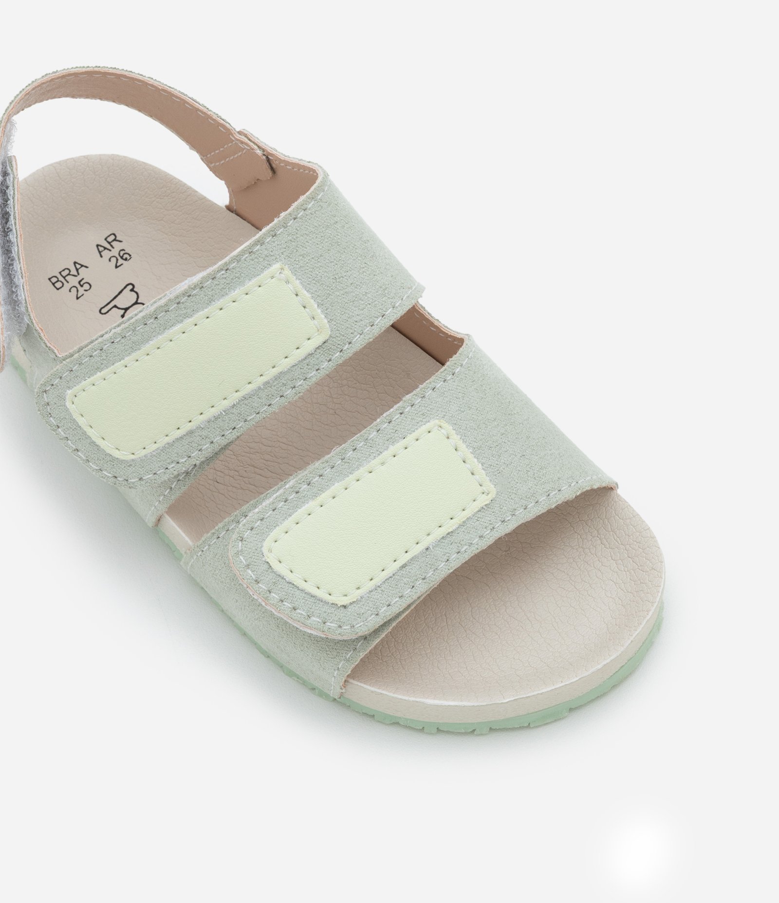 Sandália Infantil com Tiras de Velcro - Tam 20 ao 27 Verde 3