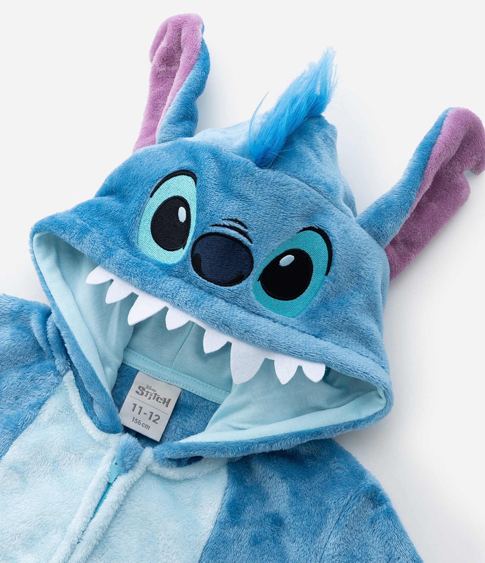Pijama Jumper Infantil em Fleece com Bordado Stitch - Tam 5 a 14 Anos Azul 8