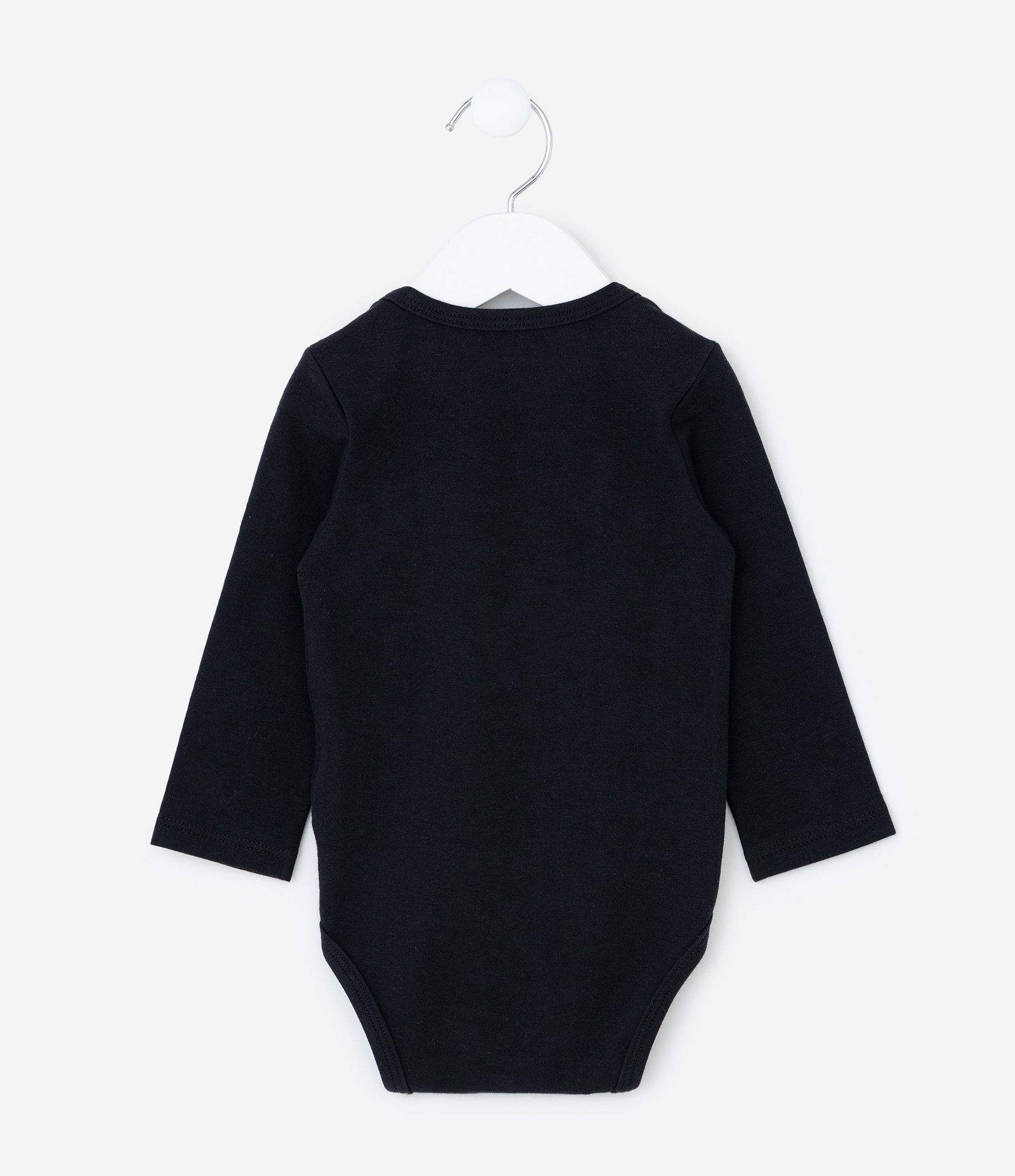Body Infantil em Cotton Básico - Tam RN a 18 meses Preto 3