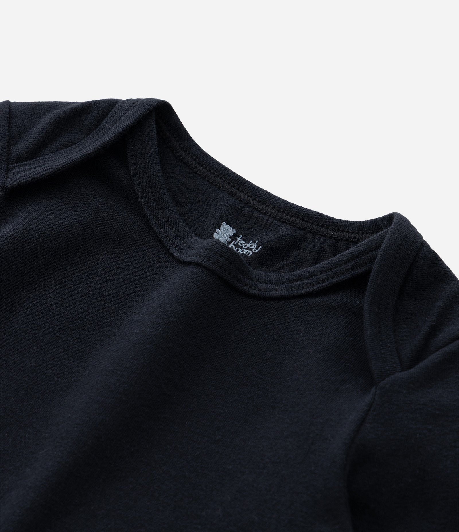 Body Infantil em Cotton Básico - Tam RN a 18 meses Preto 5