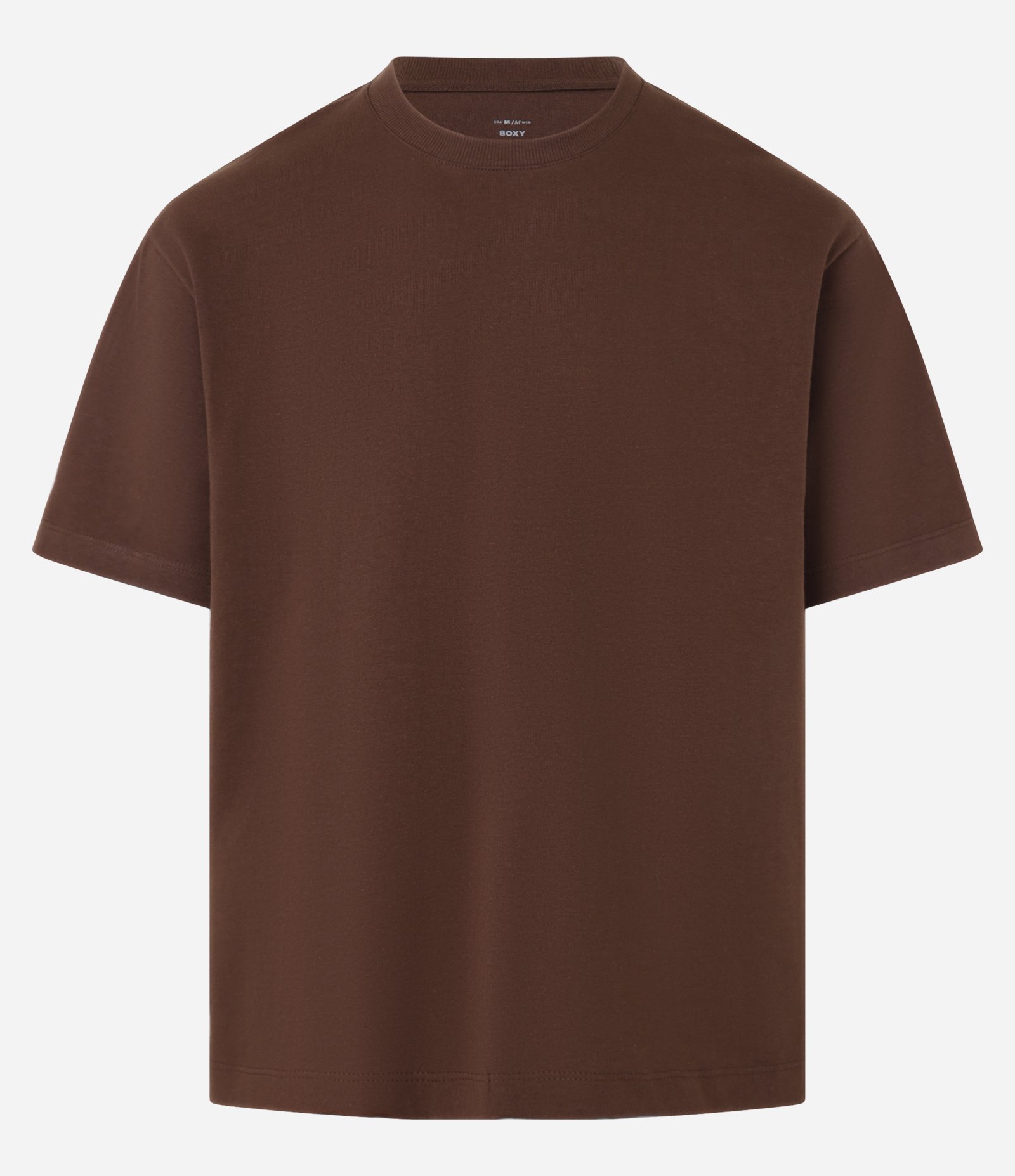 Camiseta Boxy em Ultra Cotton com Gola Redonda Marrom 4