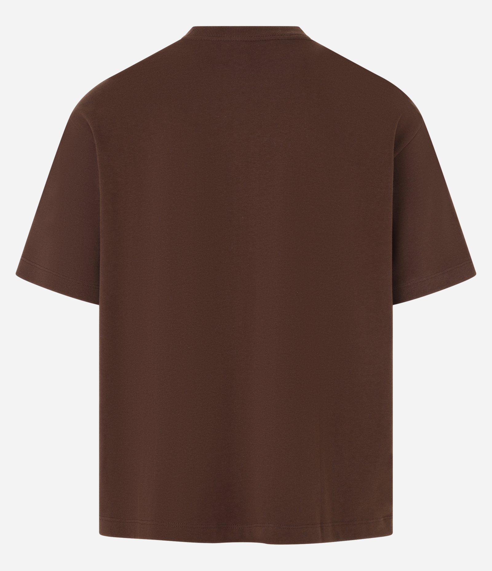 Camiseta Boxy em Ultra Cotton com Gola Redonda Marrom 5