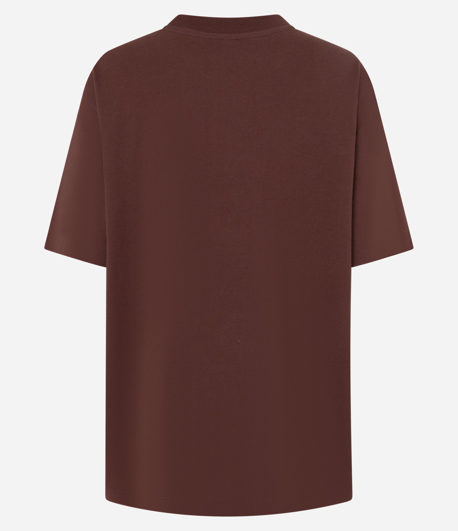 Camiseta Oversized em Algodão com Manga Curta Marrom 6