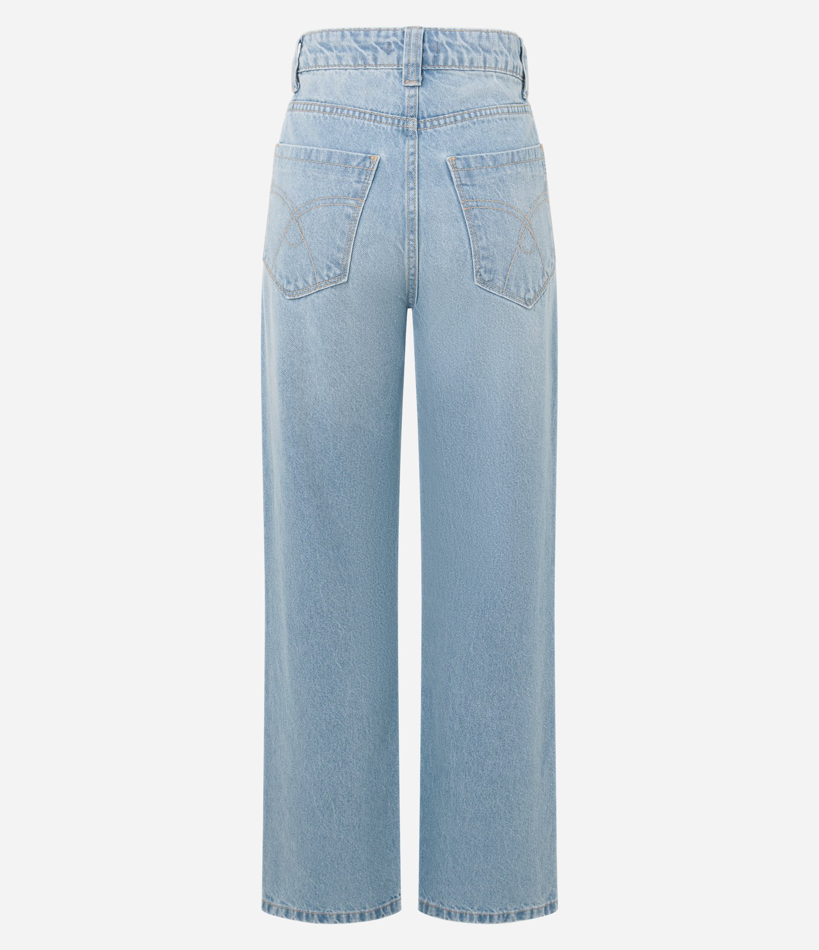 Calça Comfort Reta em Jeans com Cintura Alta Azul 7