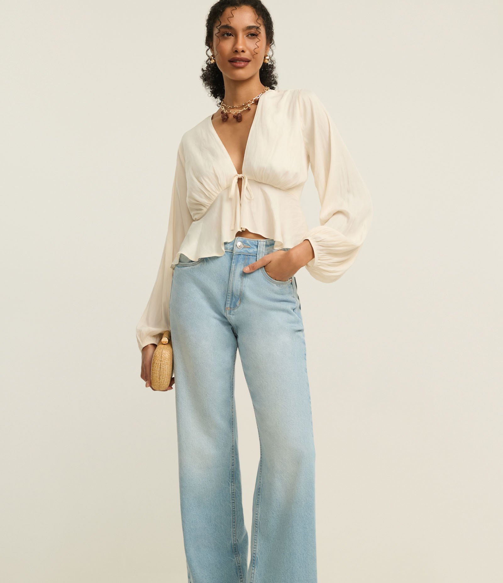 Calça Comfort Reta em Jeans com Cintura Alta Azul 3