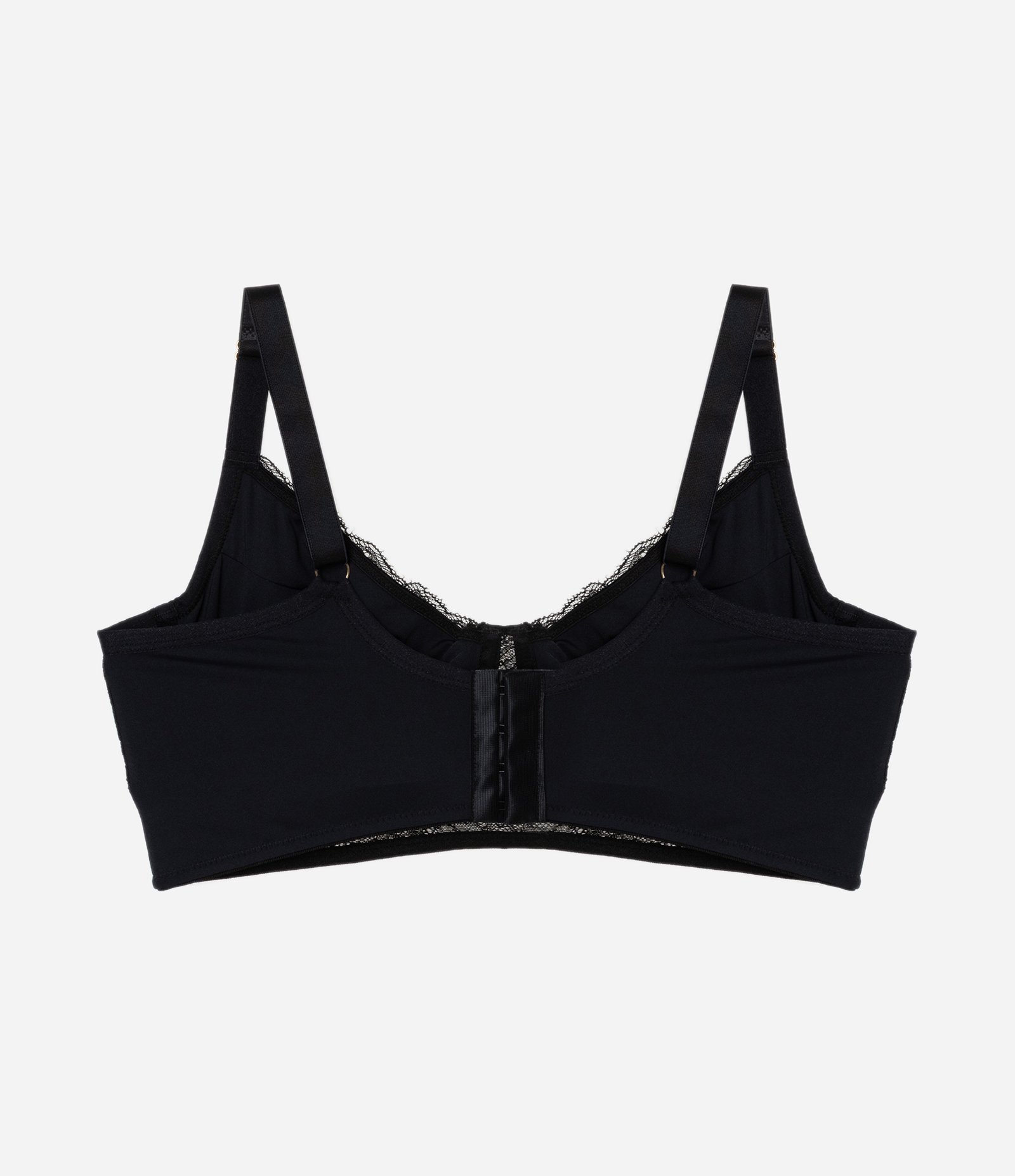 Sutiã Meia Taça Alongado de Renda Sem Bojo com Aro Curve & Plus Size Preto 6