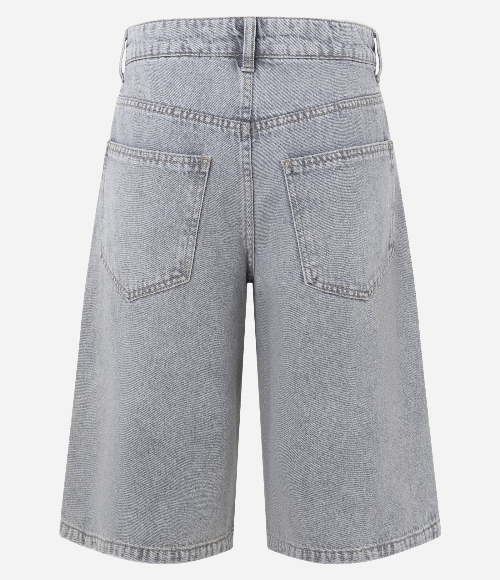 Bermuda Jorts em Jeans com Bolsos Cinza 6