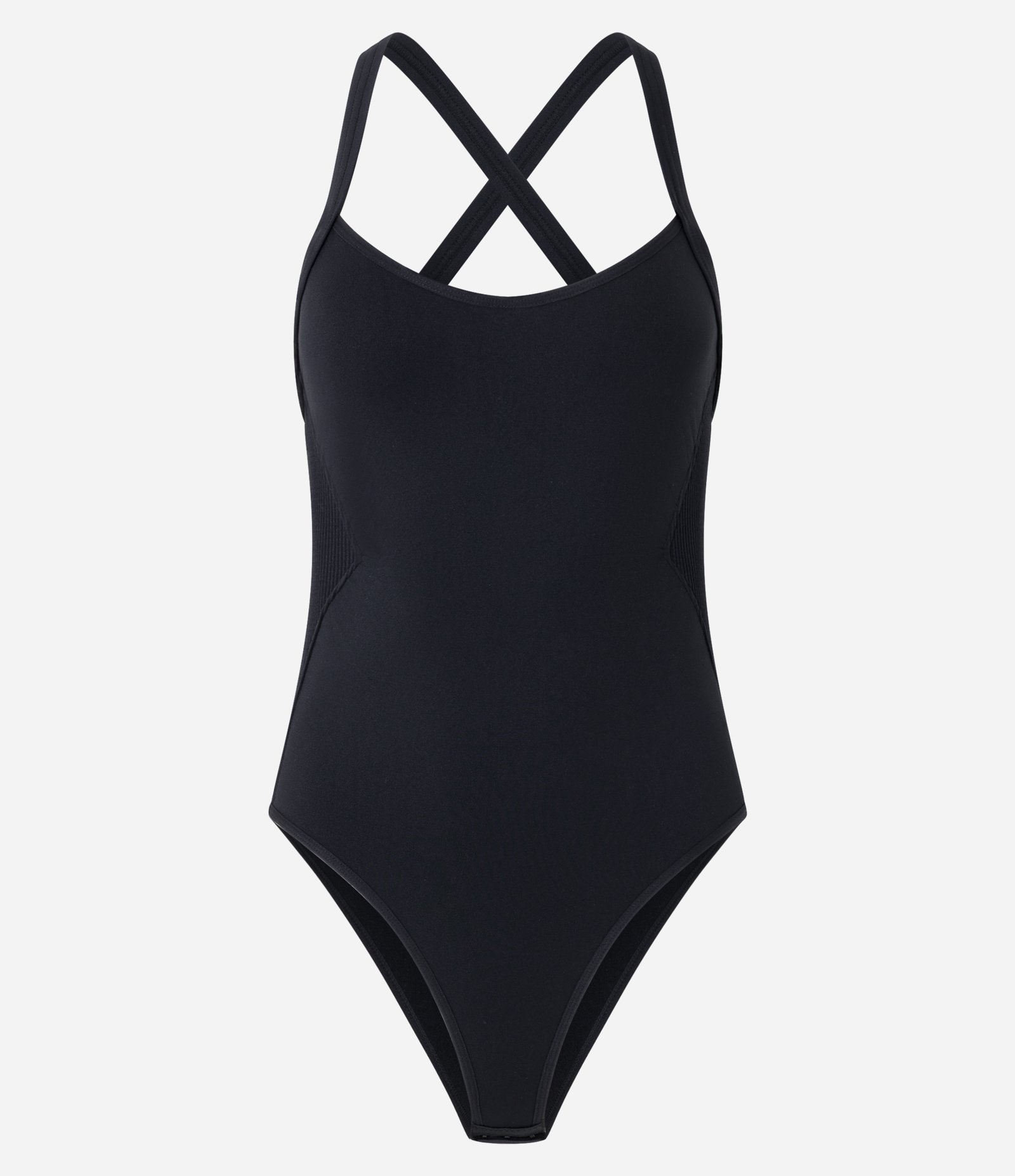 Body Seamless com Recorte Lateral Texturizado Preto 4