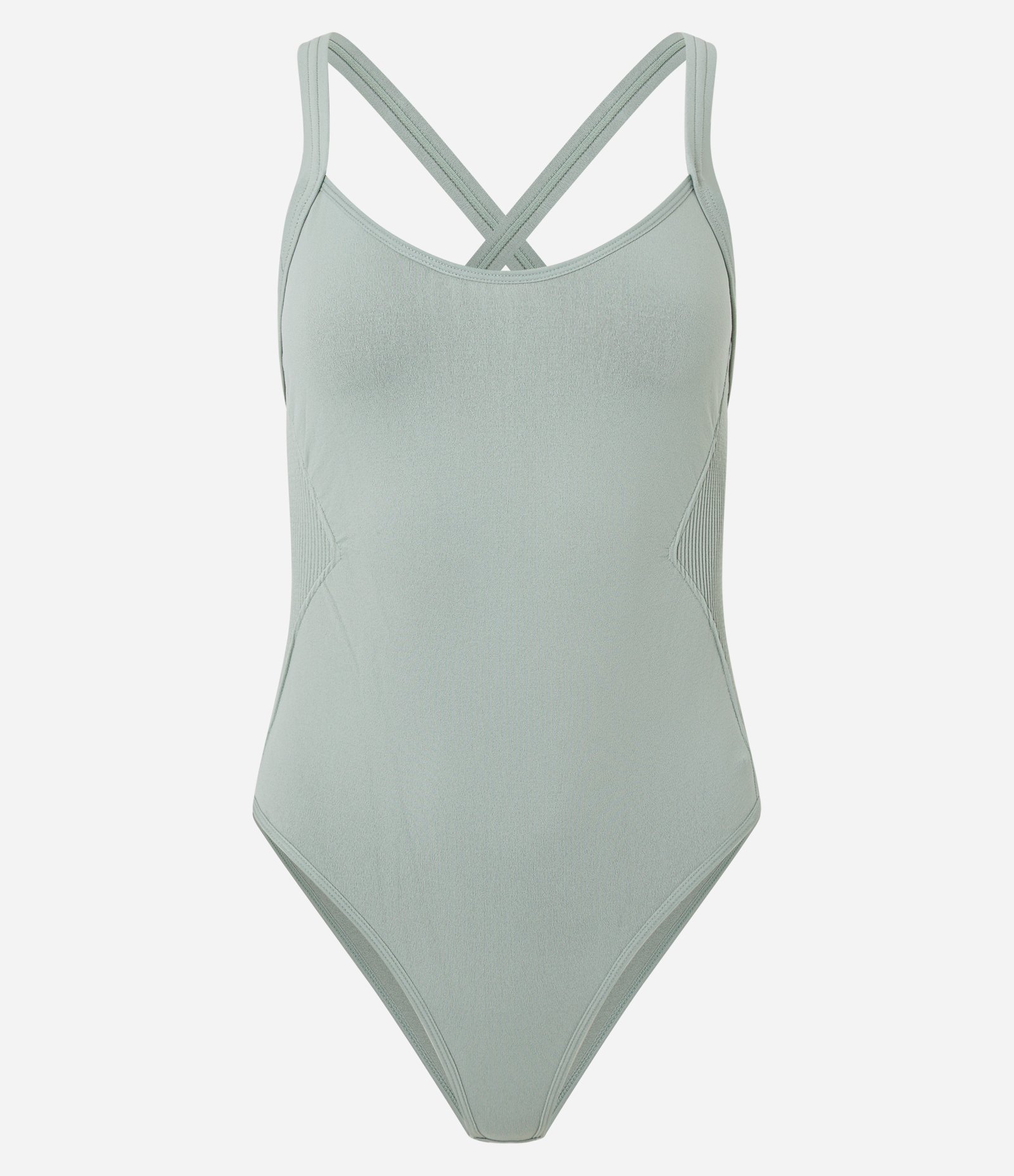 Body Seamless com Recorte Lateral Texturizado Verde 4