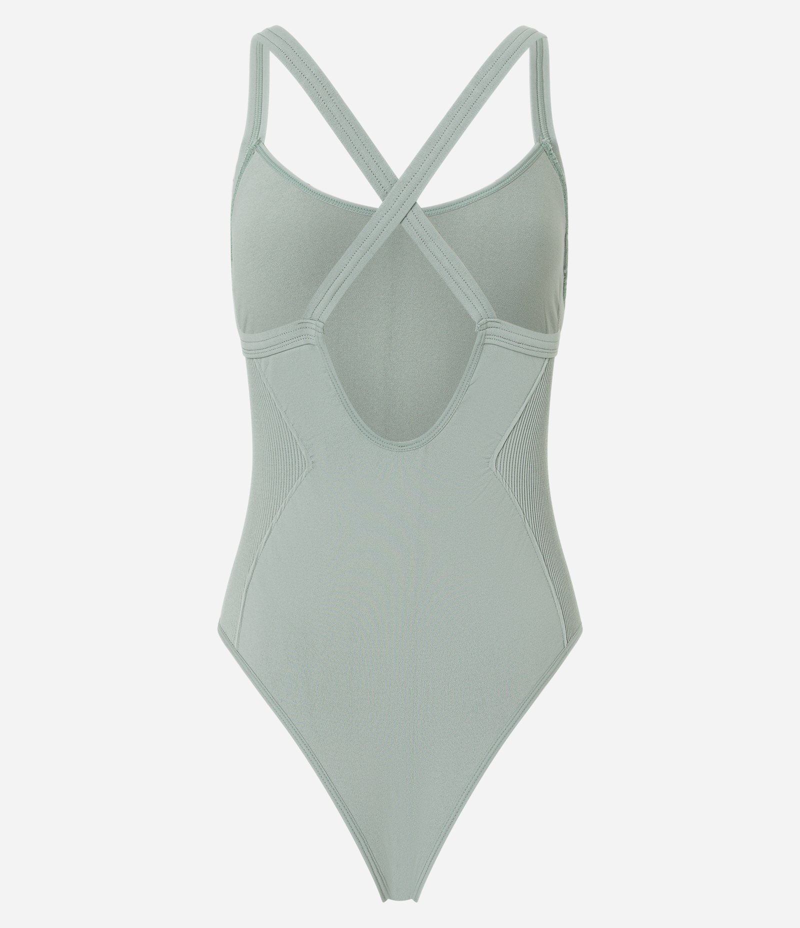 Body Seamless com Recorte Lateral Texturizado Verde 5