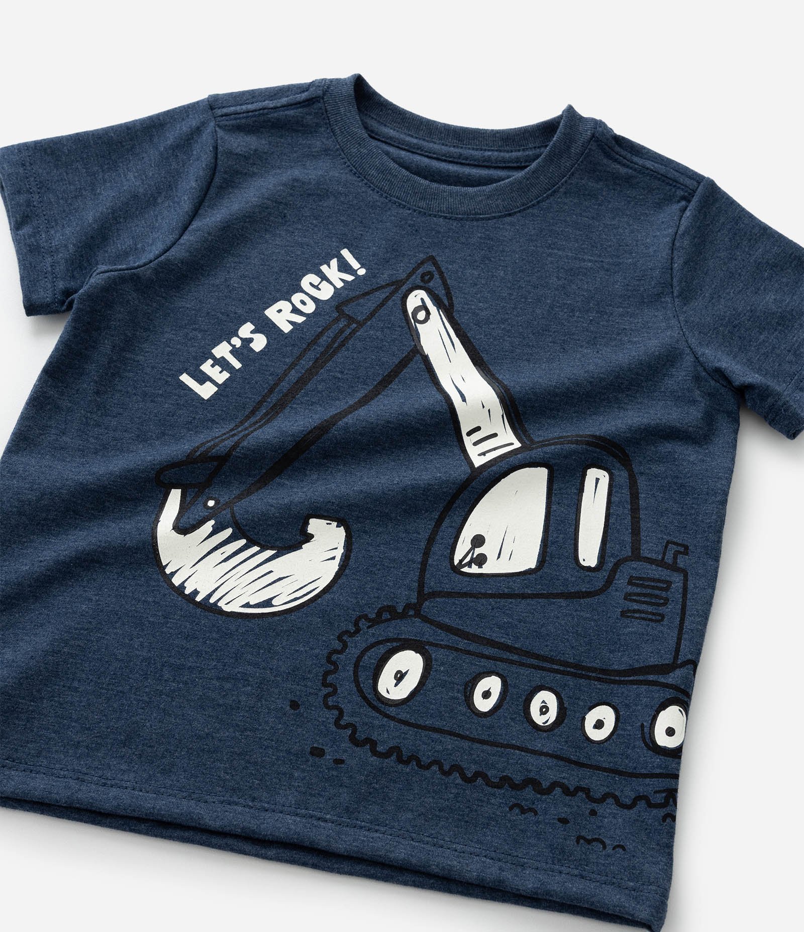Camiseta Infantil com Estampa Tratorzinho - Tam 1 a 6 Anos Azul 6
