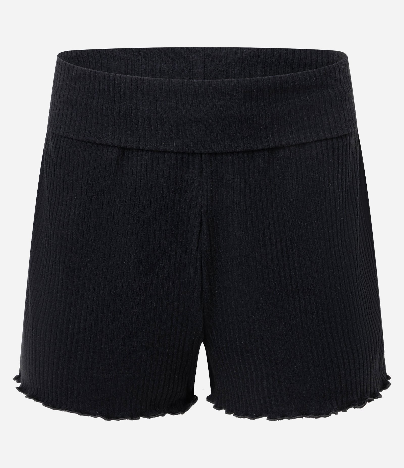 Pijama Short Doll em Ribana com Alcinha e Aplicação de Lacinhos Preto 9