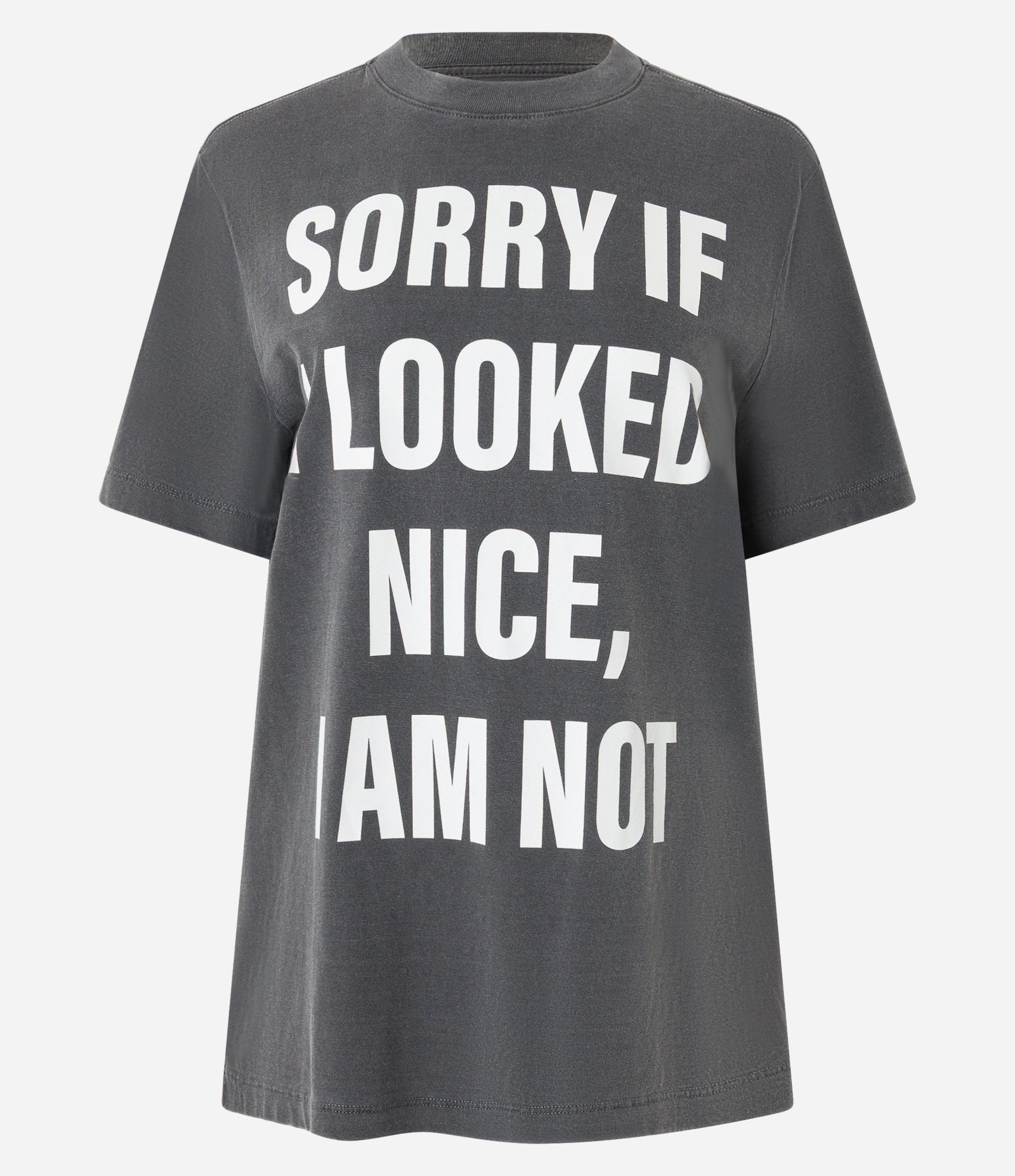 Camiseta Alongada em Algodão com Estampa em Lettering Preto Estonado 4