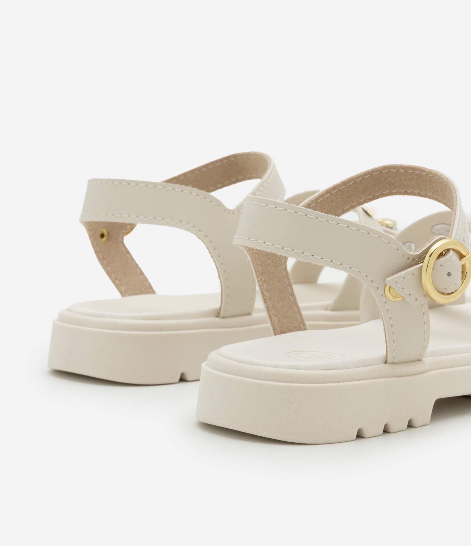 Sandália Infantil Tratorada com Tachinhas Aplicadas - Tam 28 ao 34 Off White 2