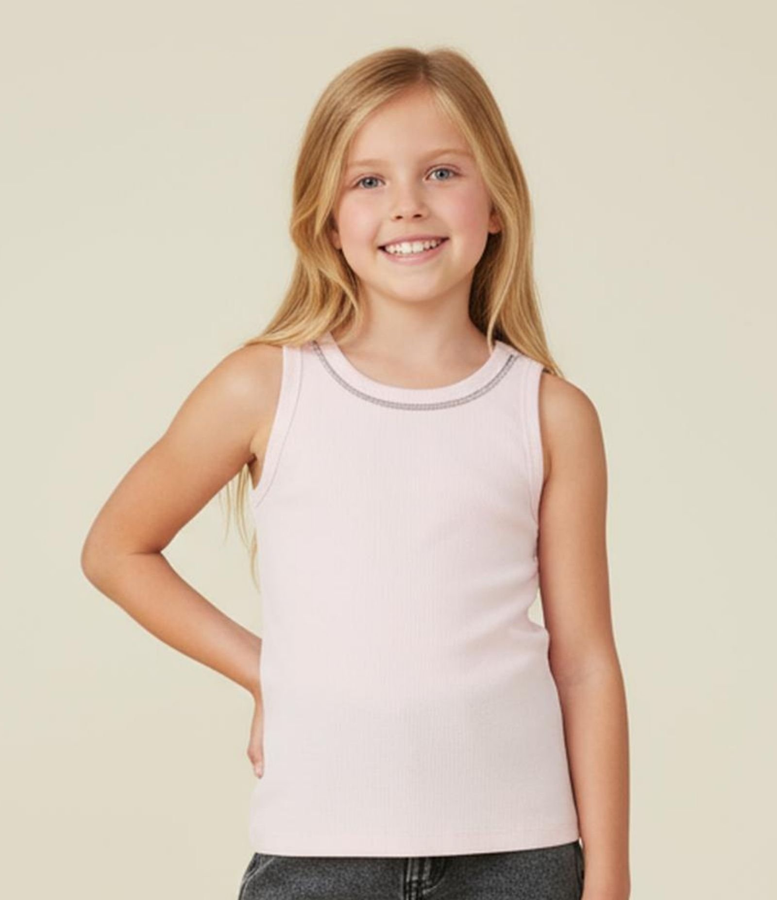 Regata Infantil em Ribana com Brilhos na Gola - Tam 5 a 14 Anos Rosa 1