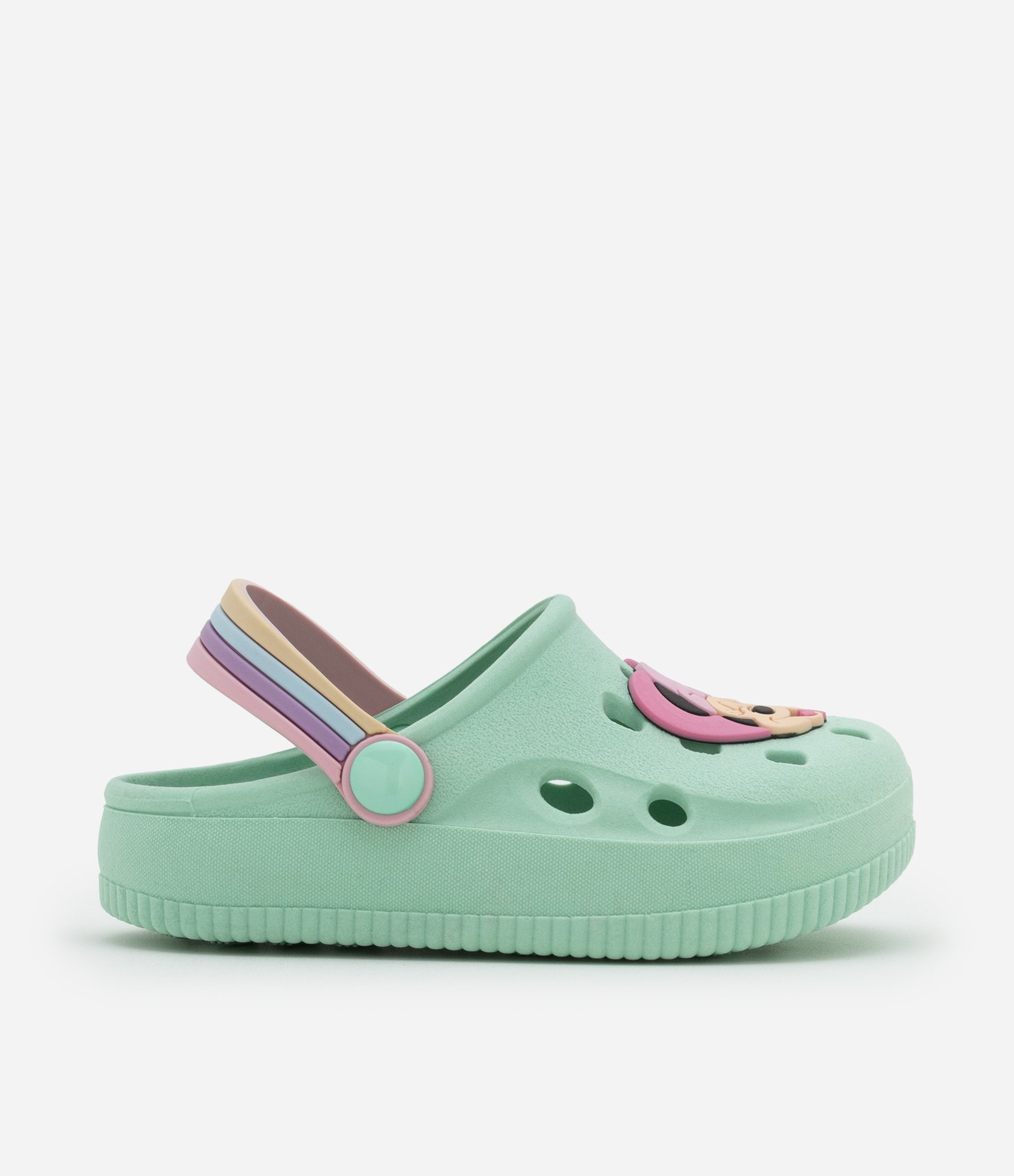 Sandália Babuche Infantil com Patch da Minnie e Margarida - Tam 24 a 33 Verde 4