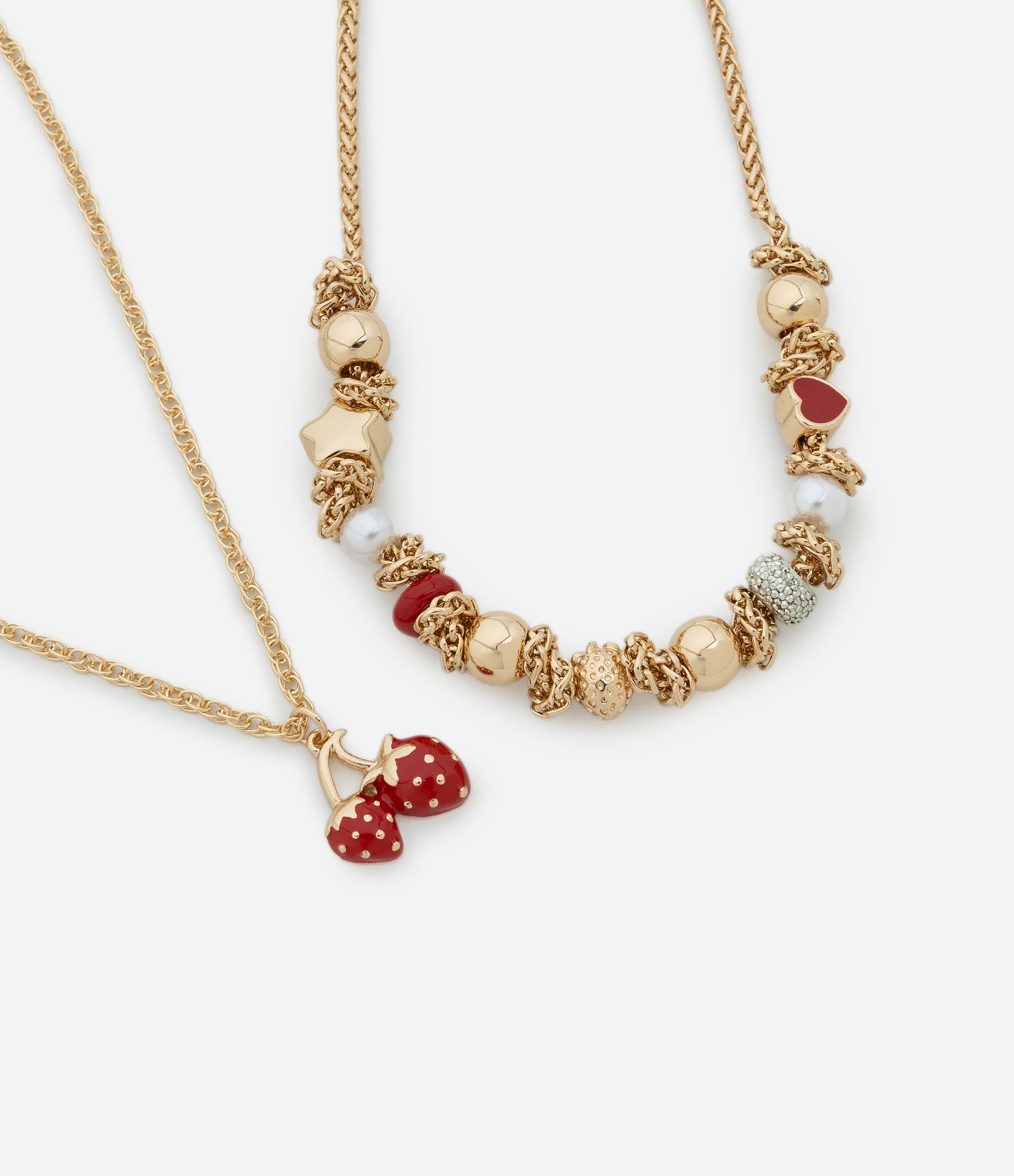 Colar Camadas com Pingentes Diversos Dourado 1