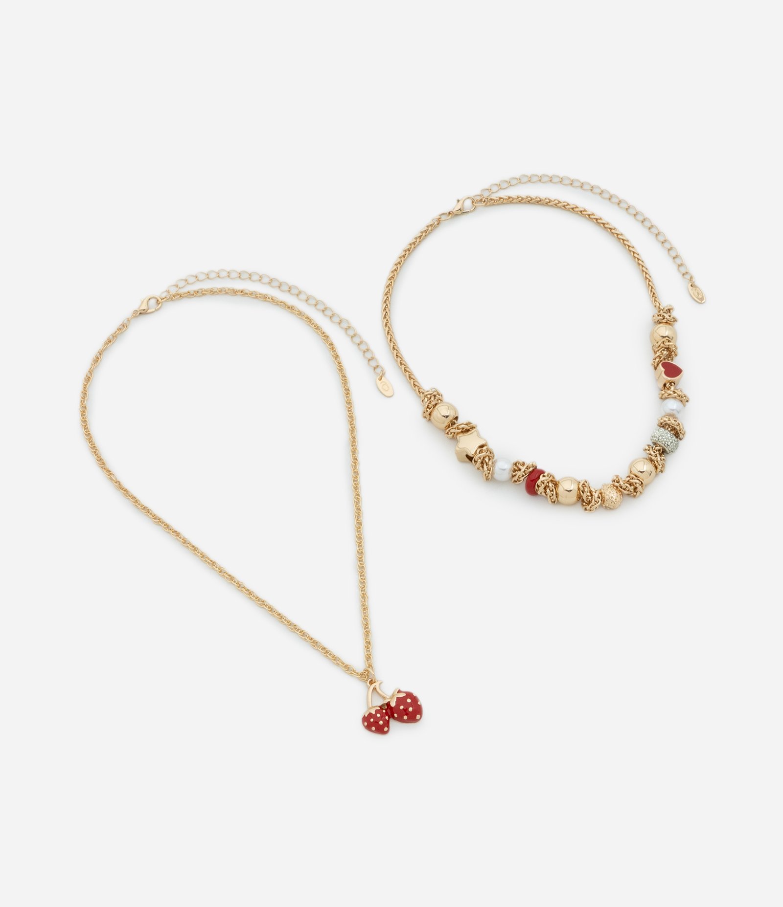 Colar Camadas com Pingentes Diversos Dourado 2