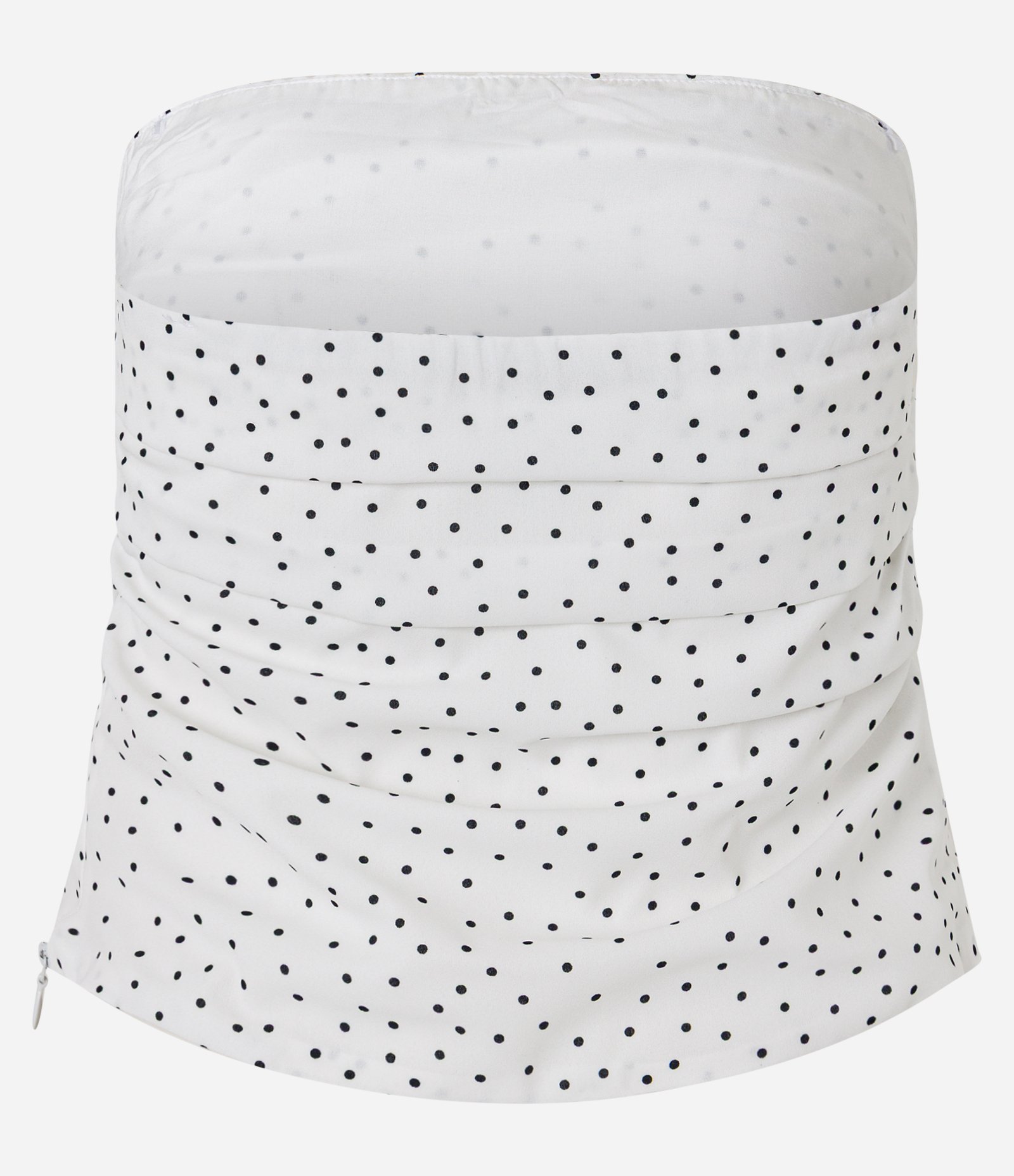 Blusa Tomara que Caia em Crepe Poá com Drapeados Branco 5