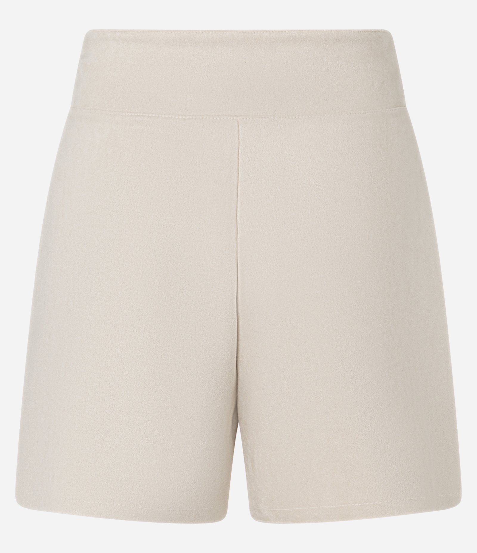 Short Saia em Suede Transpassado Bege 8