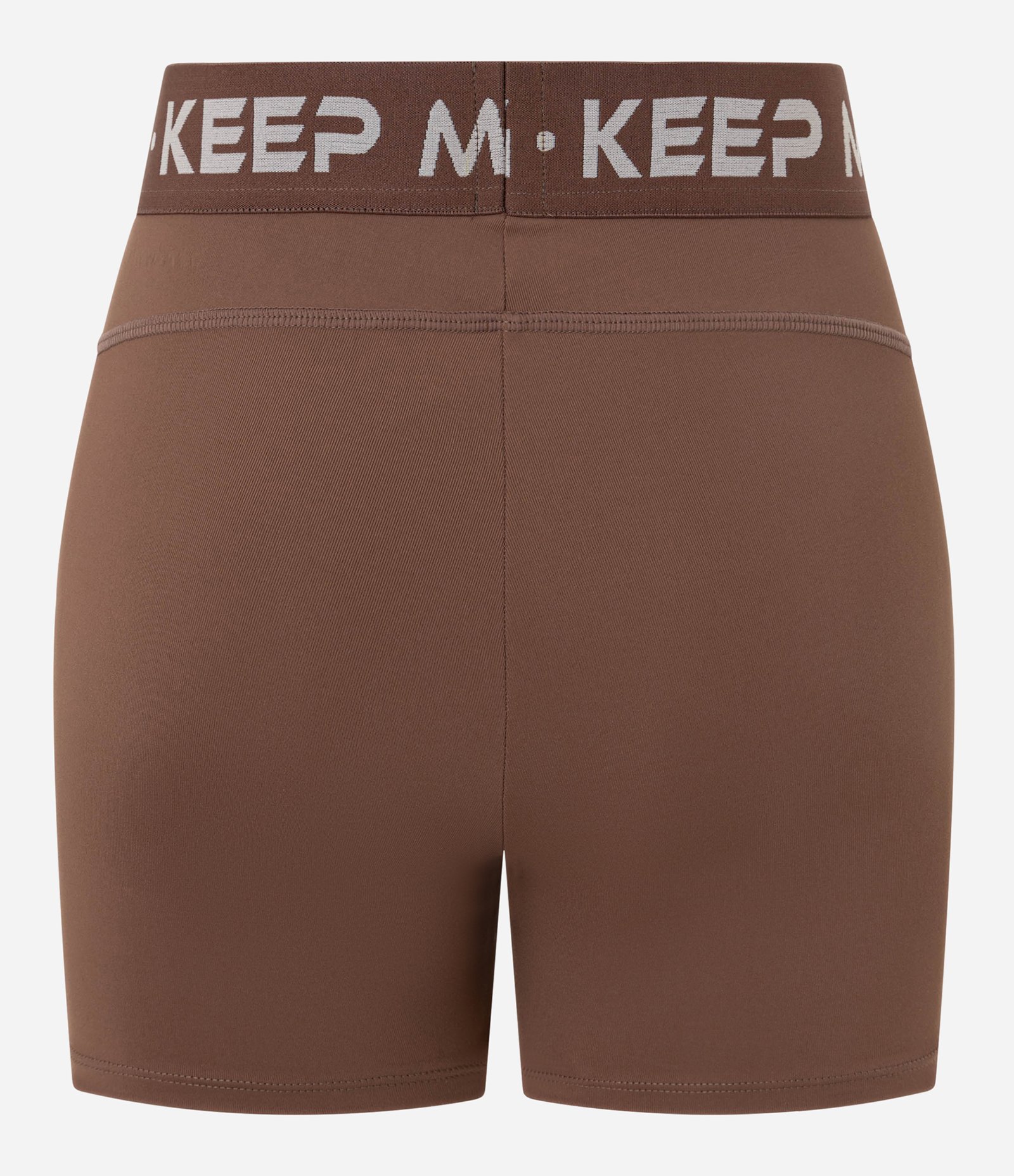Bermuda Crossfiteira em Microfibra com Cós Elástico Keep Moving Marrom 6