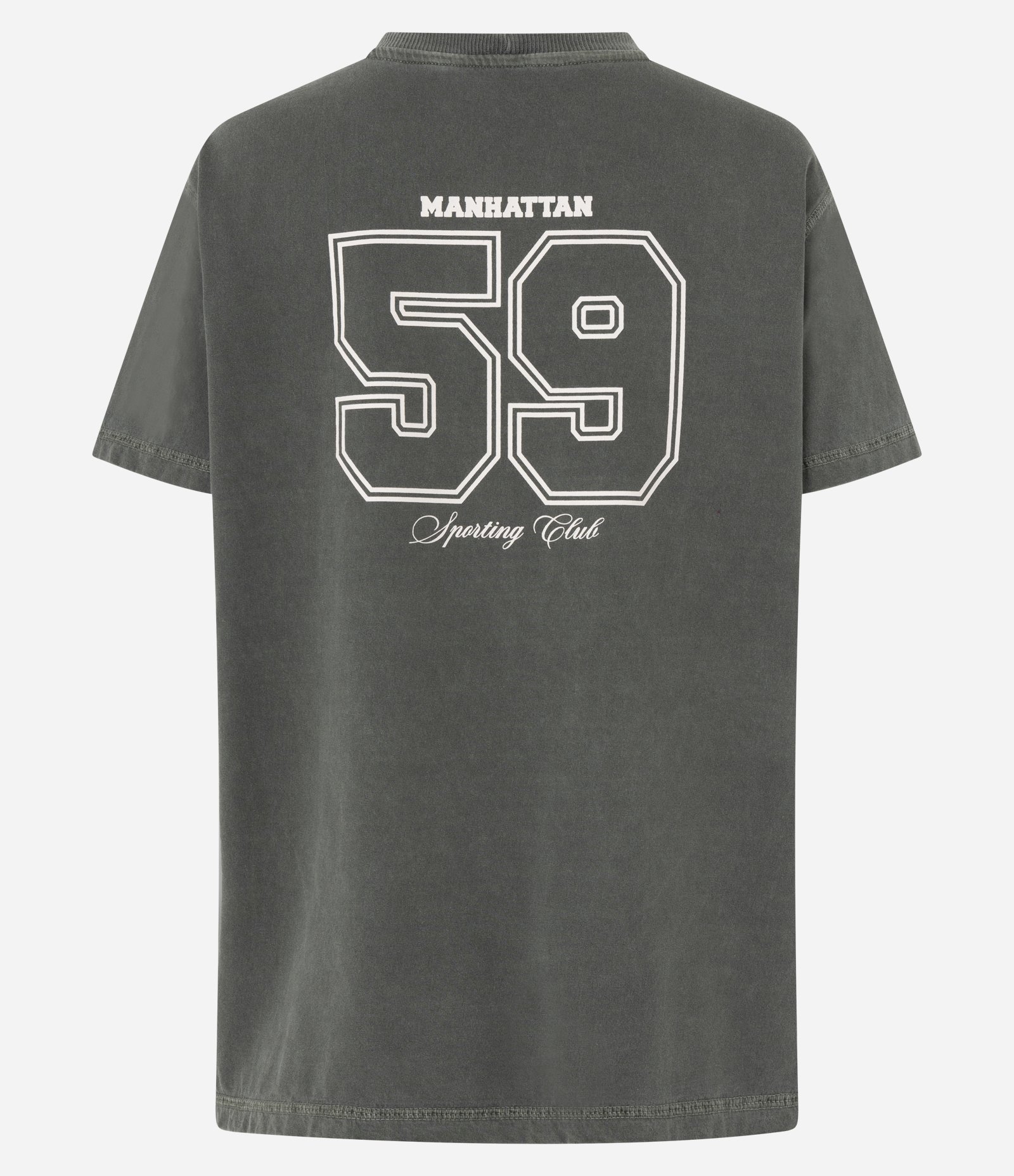 Camiseta Oversized Esportiva em Algodão Estonado com Estampa Manhattan Verde 6