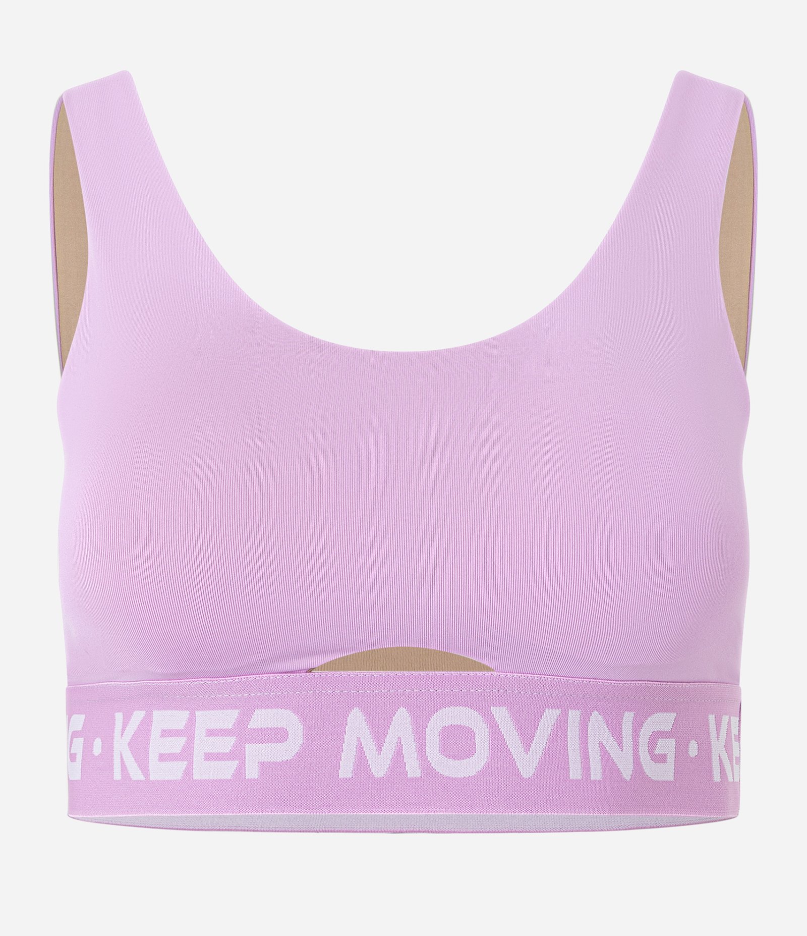 Top Esportivo em Microfibra com Bojo Removível e Elástico Keep Moving Lilás 7