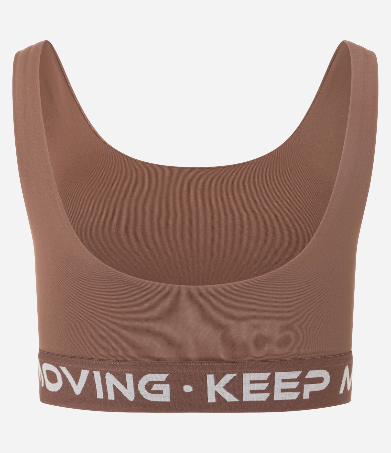 Top Esportivo em Microfibra com Bojo Removível e Elástico Keep Moving Marrom 6